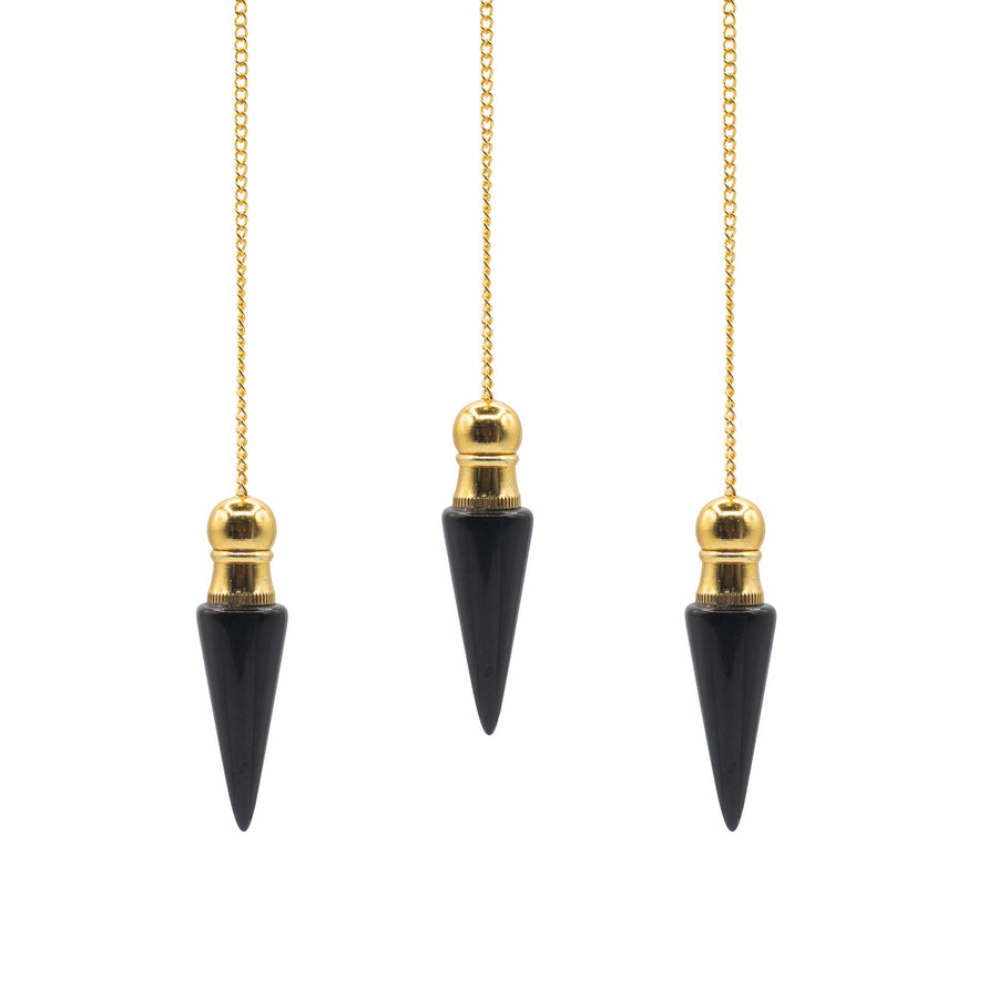 Pendule de la vérité — Cavité secrète · Agate noire · Doré
