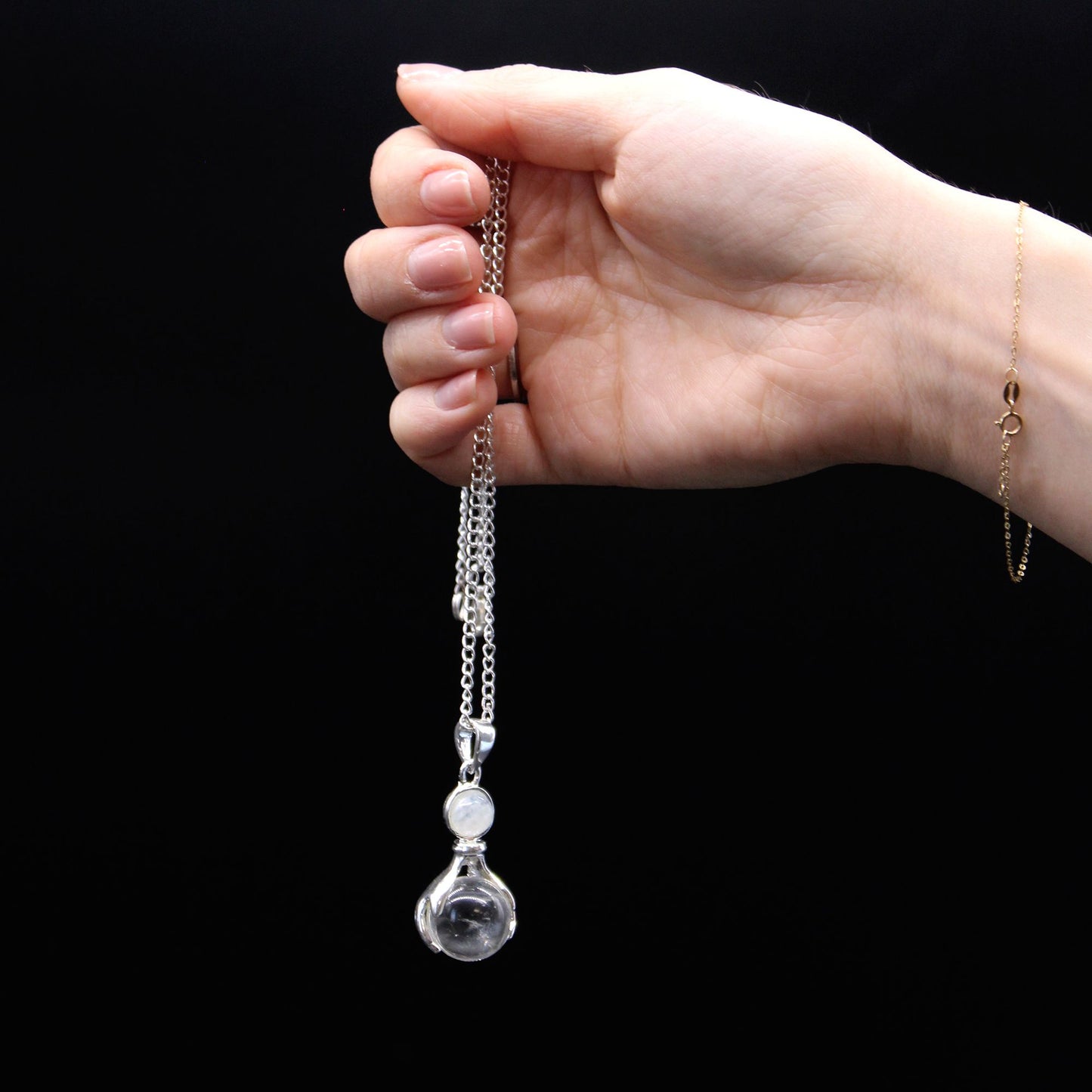 Pendentif mains de soin — Améthyste