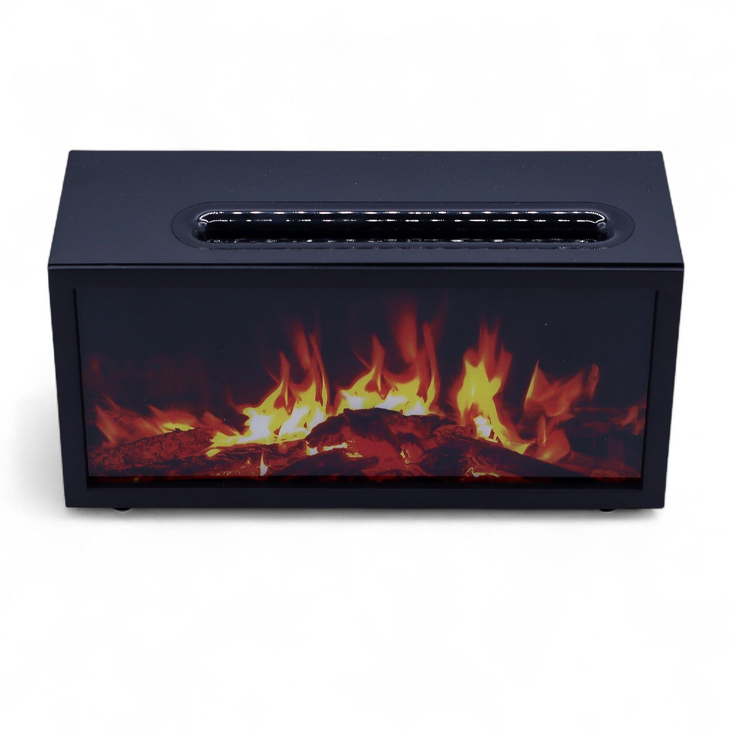 Diffuseur d’arôme à effet flamme & chant d’oiseaux — USB noir · Couleur changeante