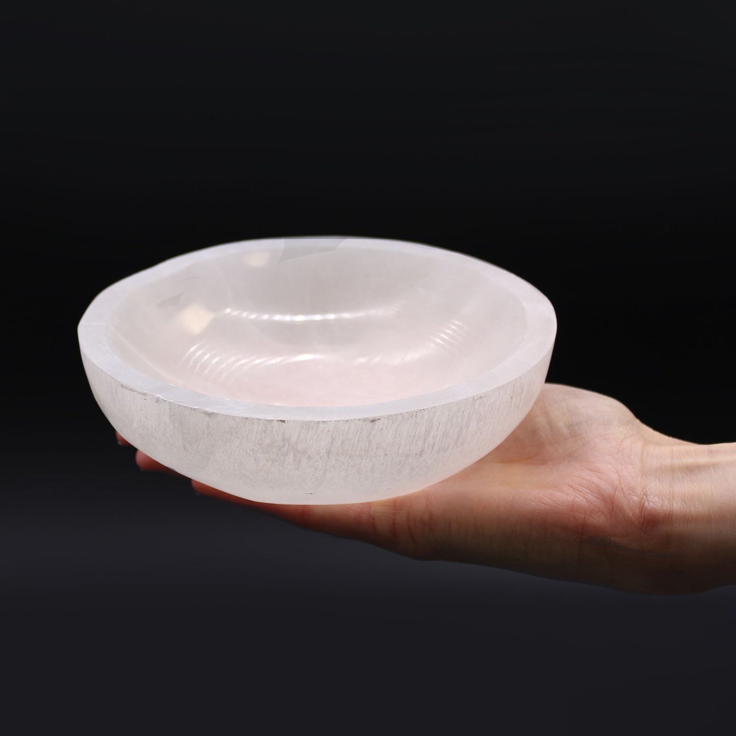 Coupe ronde en sélénite · 15cm