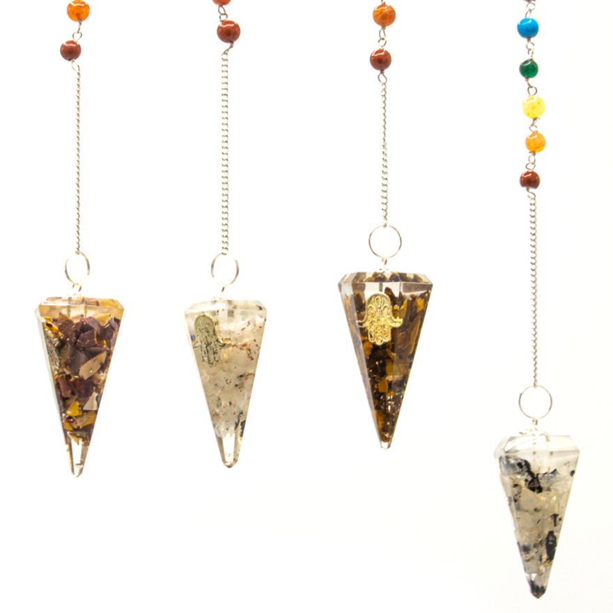 Pendule chakra d’orgonite — Main de Fatma