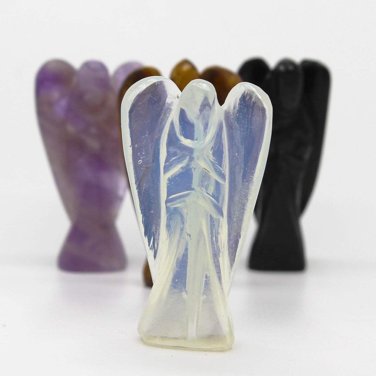 Ange sculpté main — Opalite