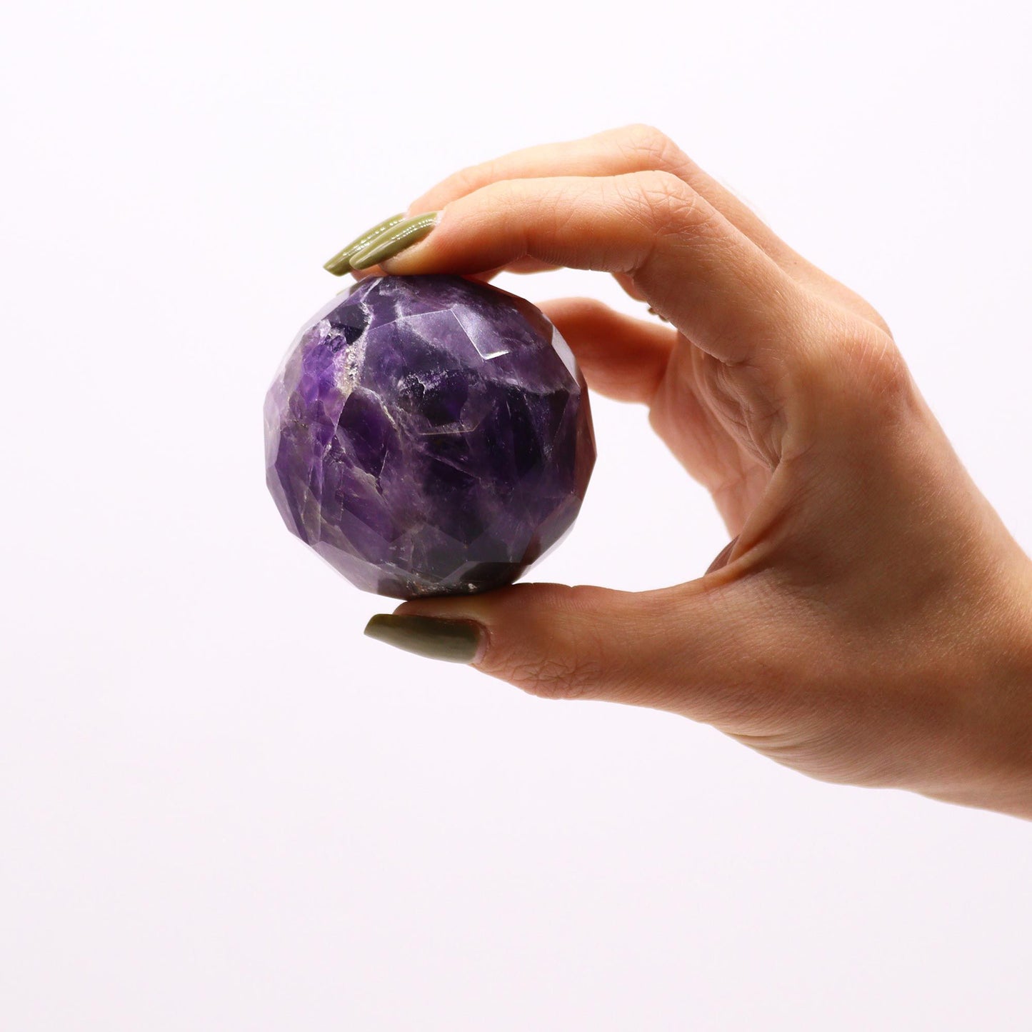 Sphère de soin sur socle — Quartz rose