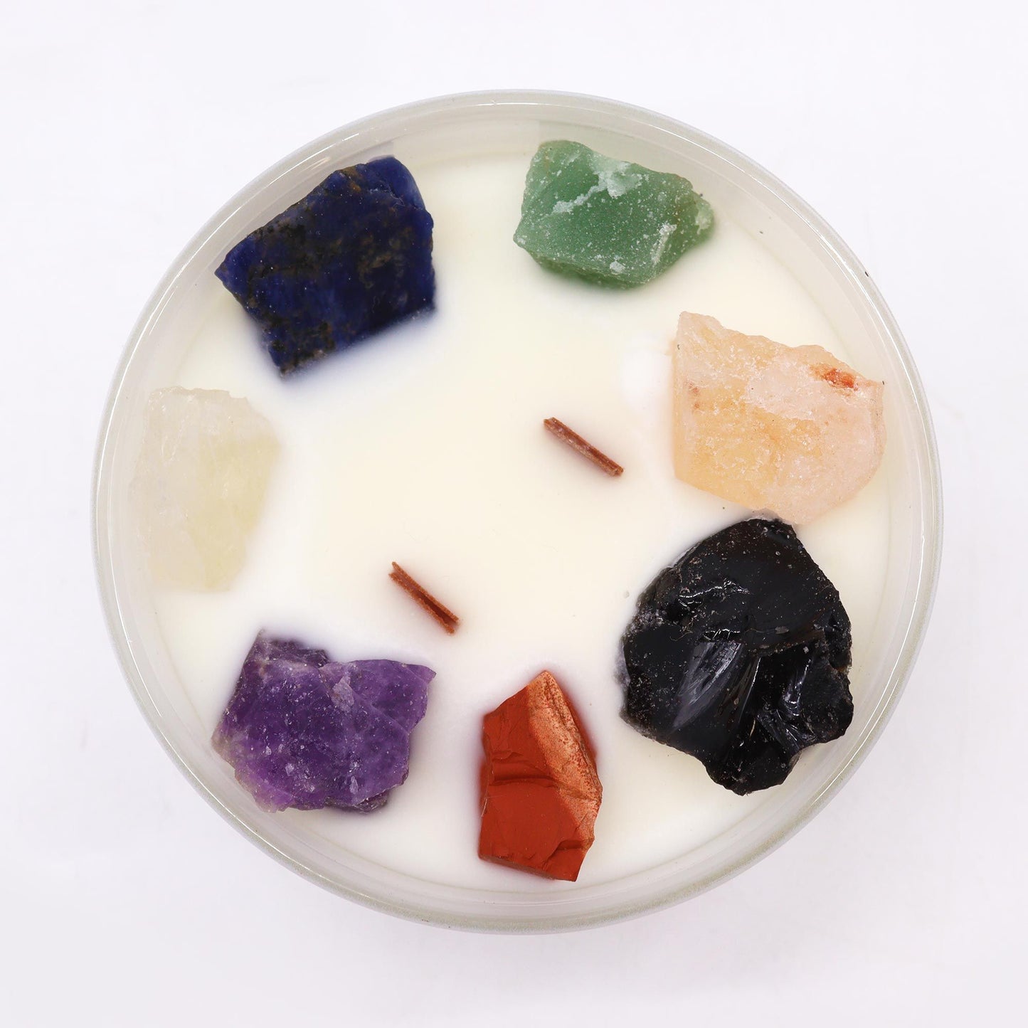 Bougies de cristal de chakra — Sept chakras