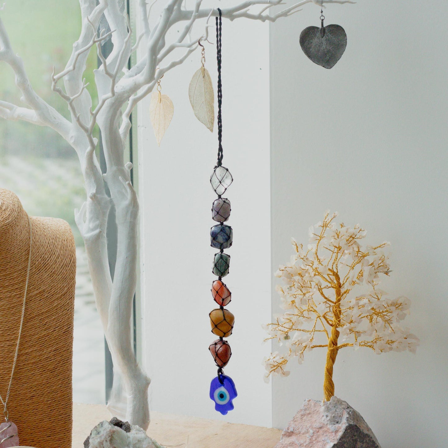Pendentif pierre chakra — Hamsa