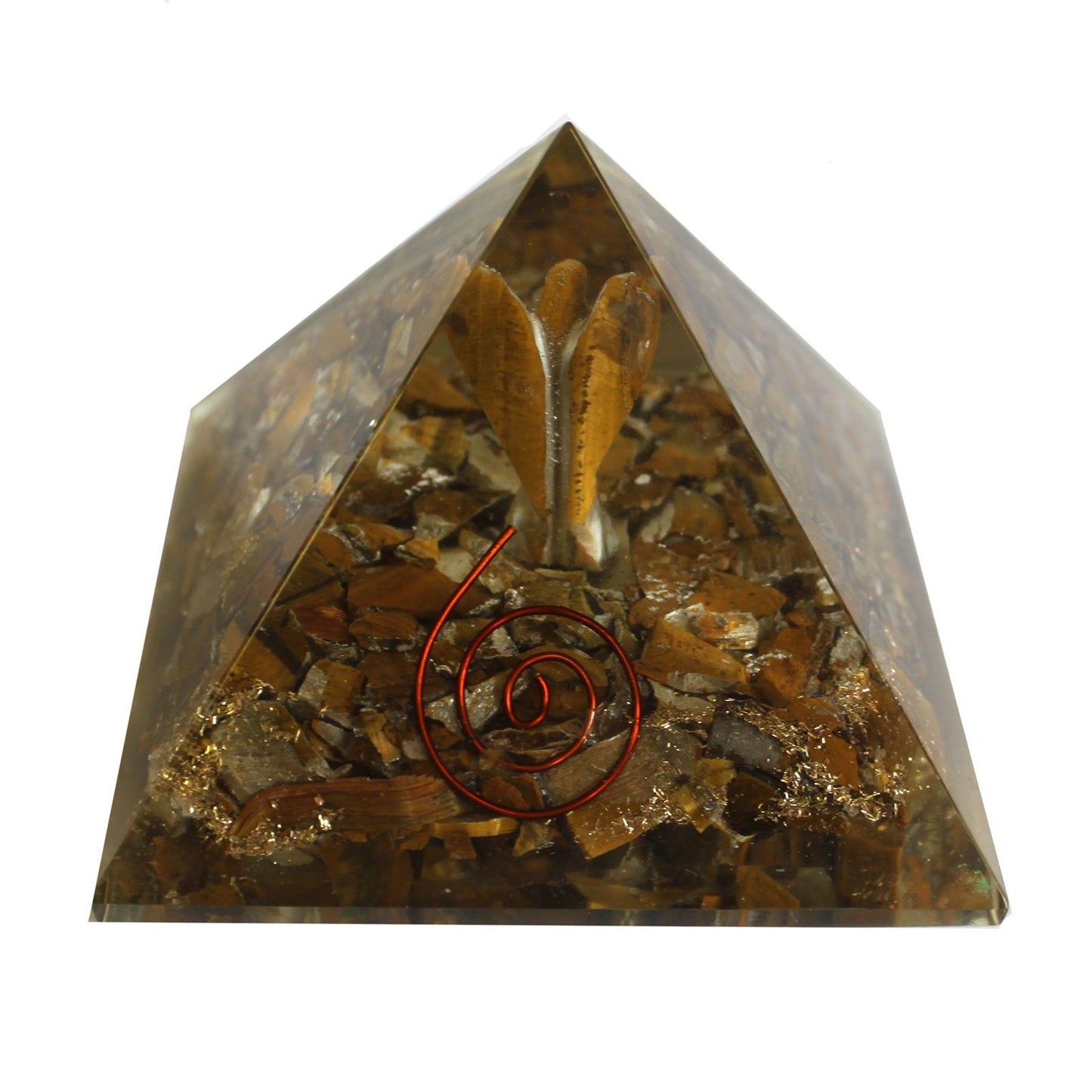 Grande pyramide d’orgonite — Ange · 70mm