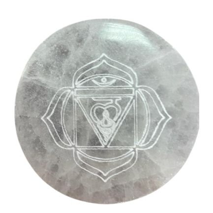 Jeu de 7 plaques de charge en sélénite — Chakras