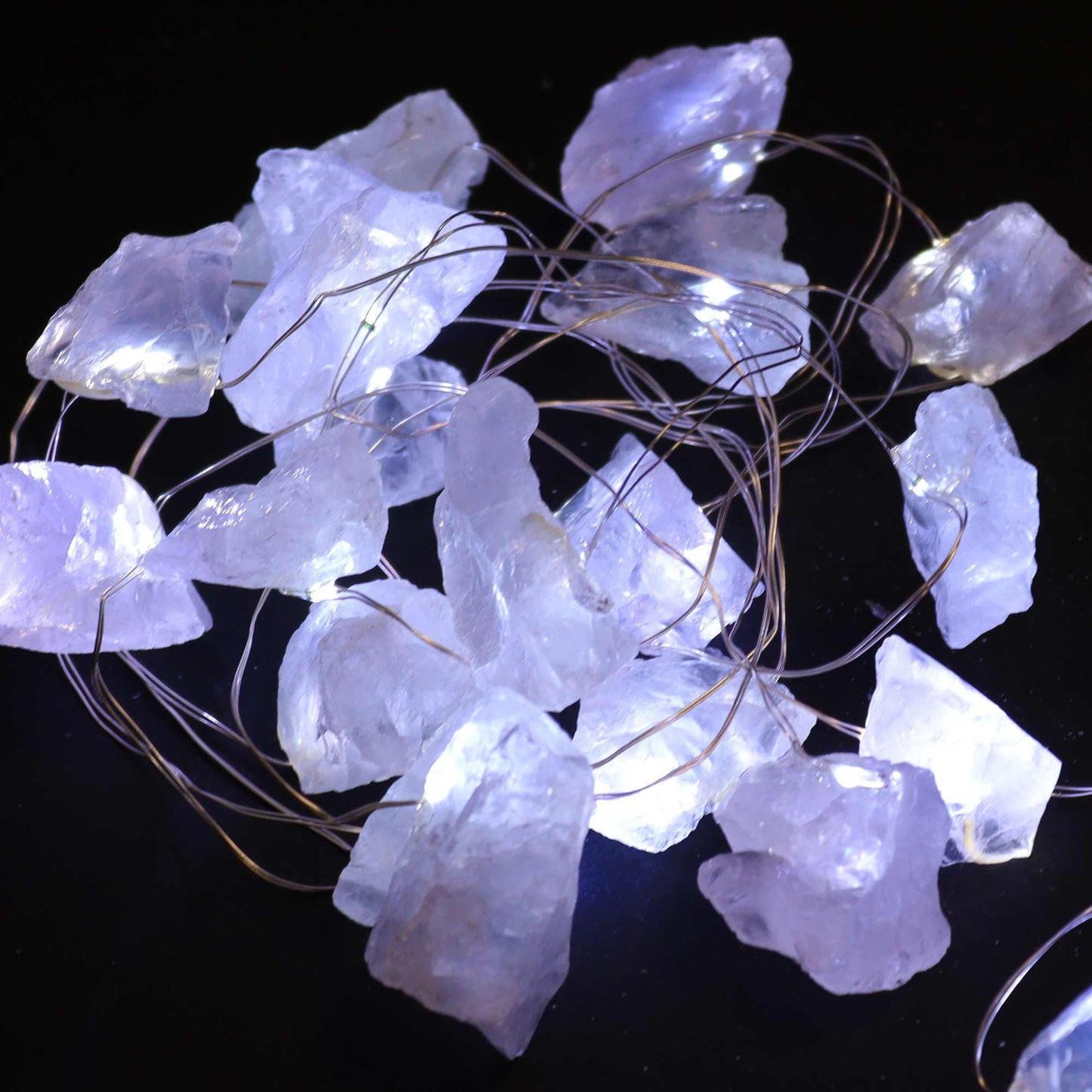 Guirlande lumineuse de gemmes — Cristal de roche