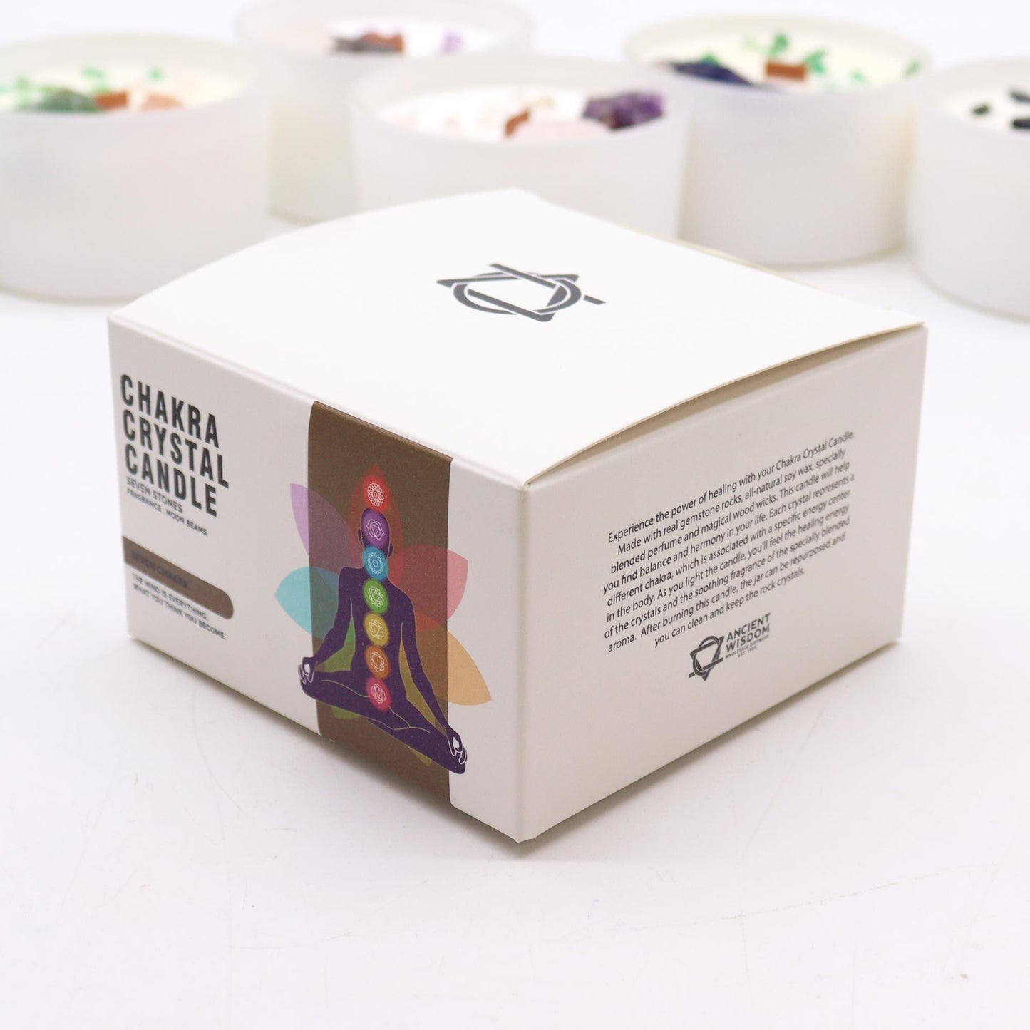 Bougies de cristal de chakra — Sept chakras
