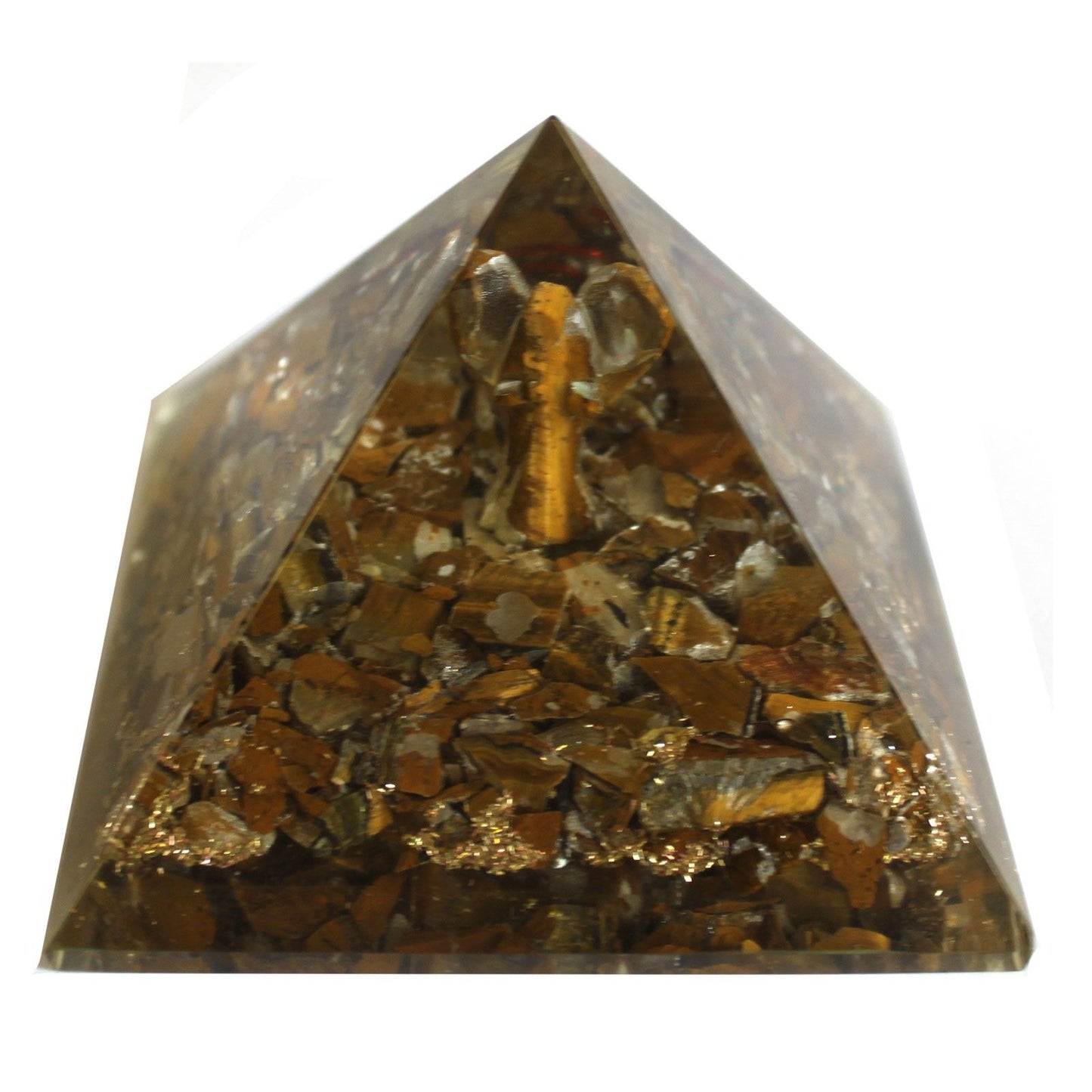 Grande pyramide d’orgonite — Ange · 70mm