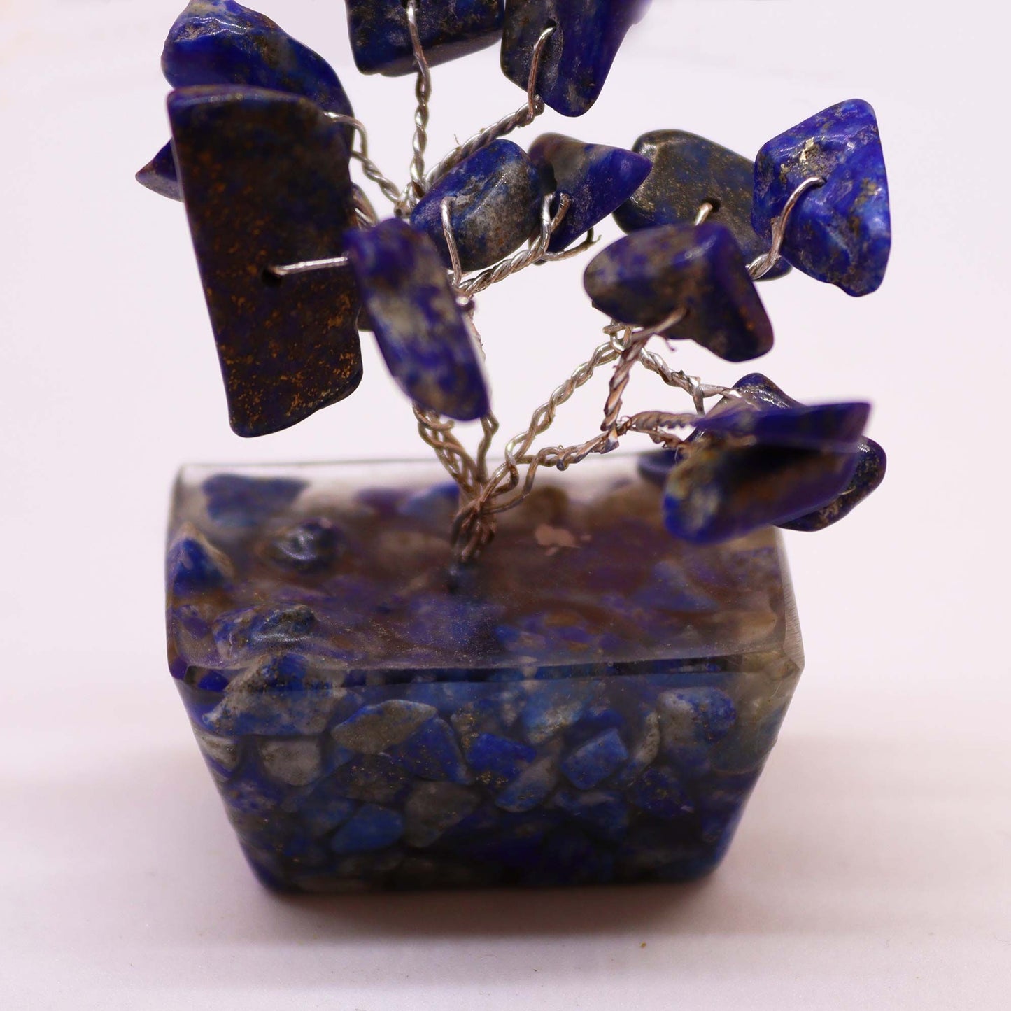 Mini arbre sur socle d’orgonite — Sodalite