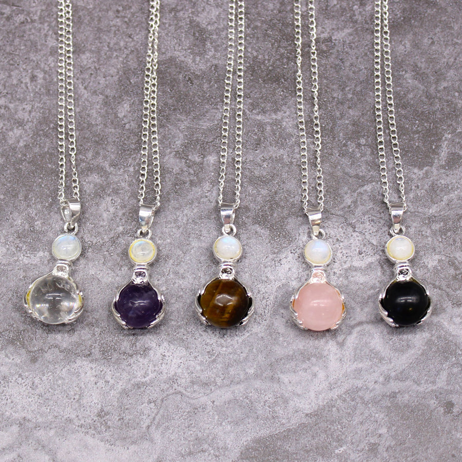 Pendentif mains de soin — Améthyste
