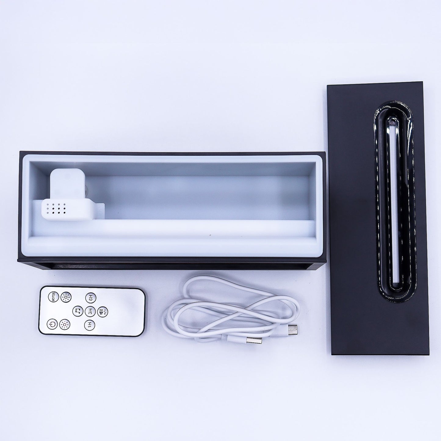 Diffuseur d’arôme à effet flamme & chant d’oiseaux — USB noir · Couleur changeante