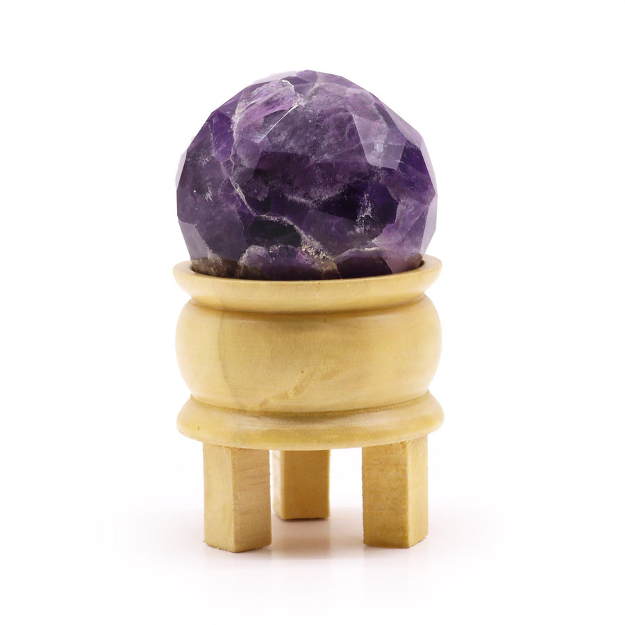 Sphère de soin sur socle — Quartz rose