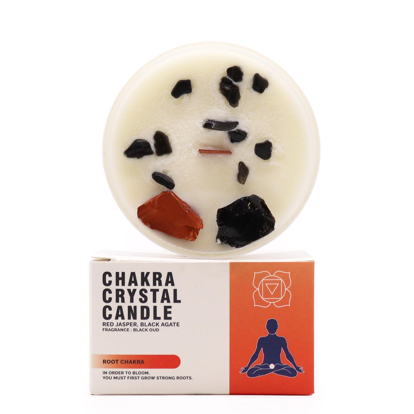 Bougies de cristal de chakra — Chakra racine