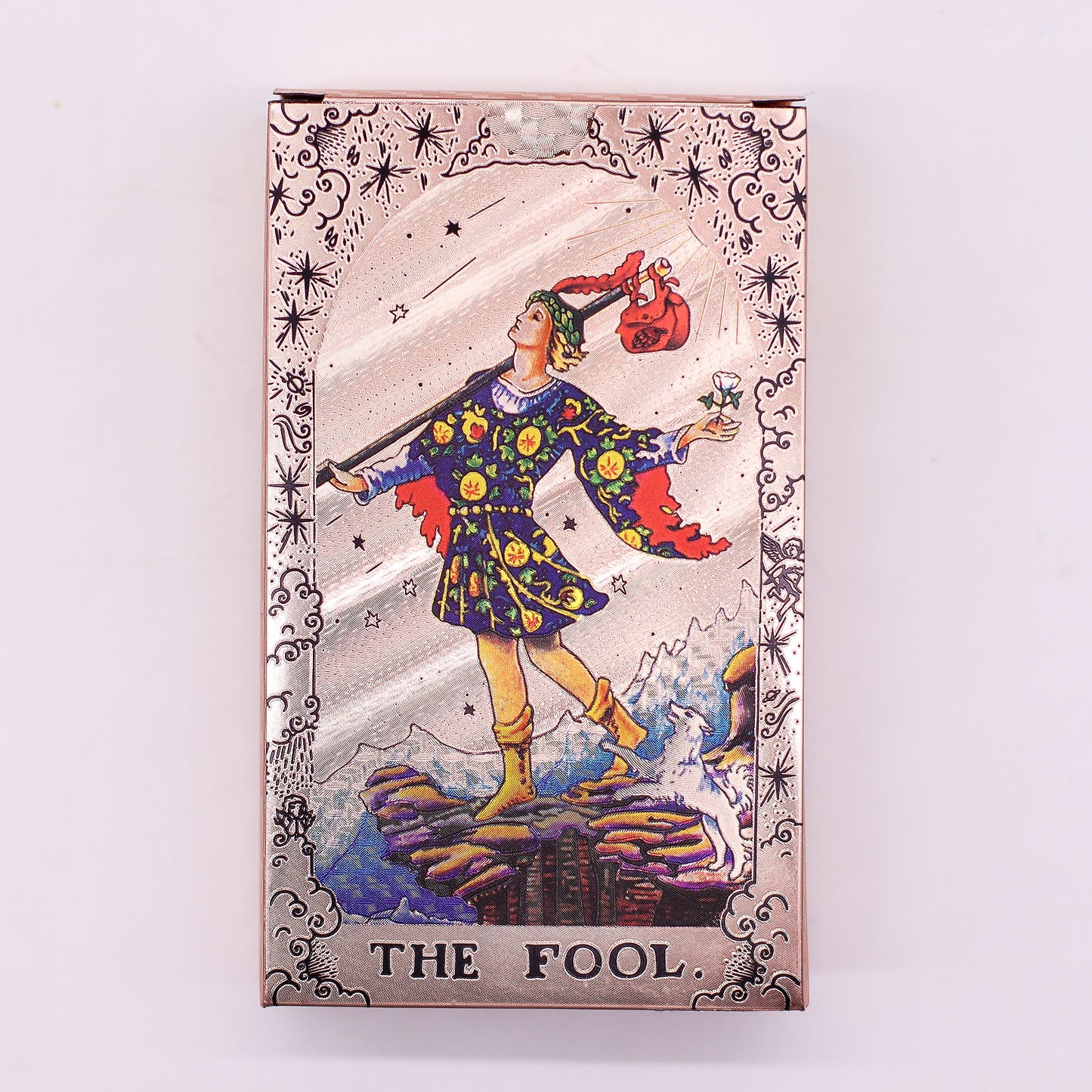 Jeu de tarot à feuille d’or rose — Phases lunaires
