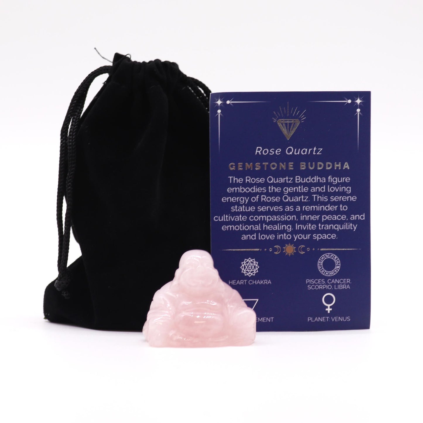Petit Bouddha — Quartz rose