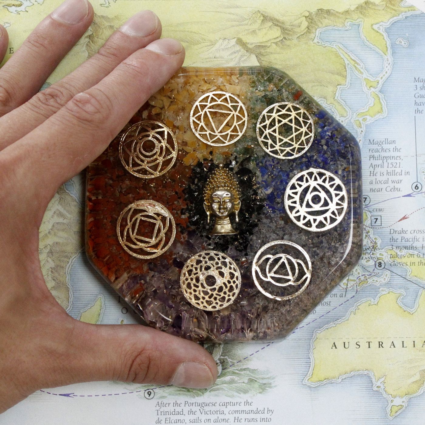 Orgonite de bureau — Arbre de vie · Grand format