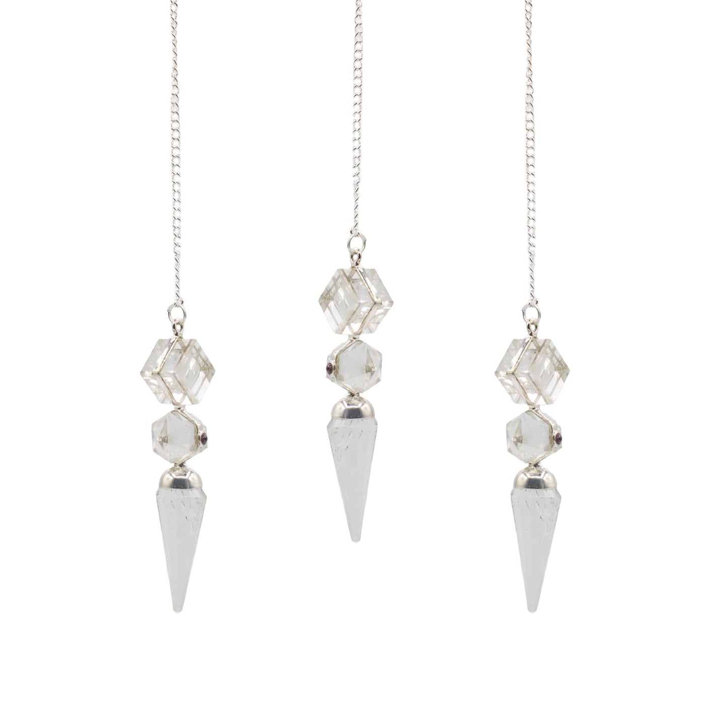 Pendule L’Architecte de la clarté — Trois pièces · Cristal de quartz
