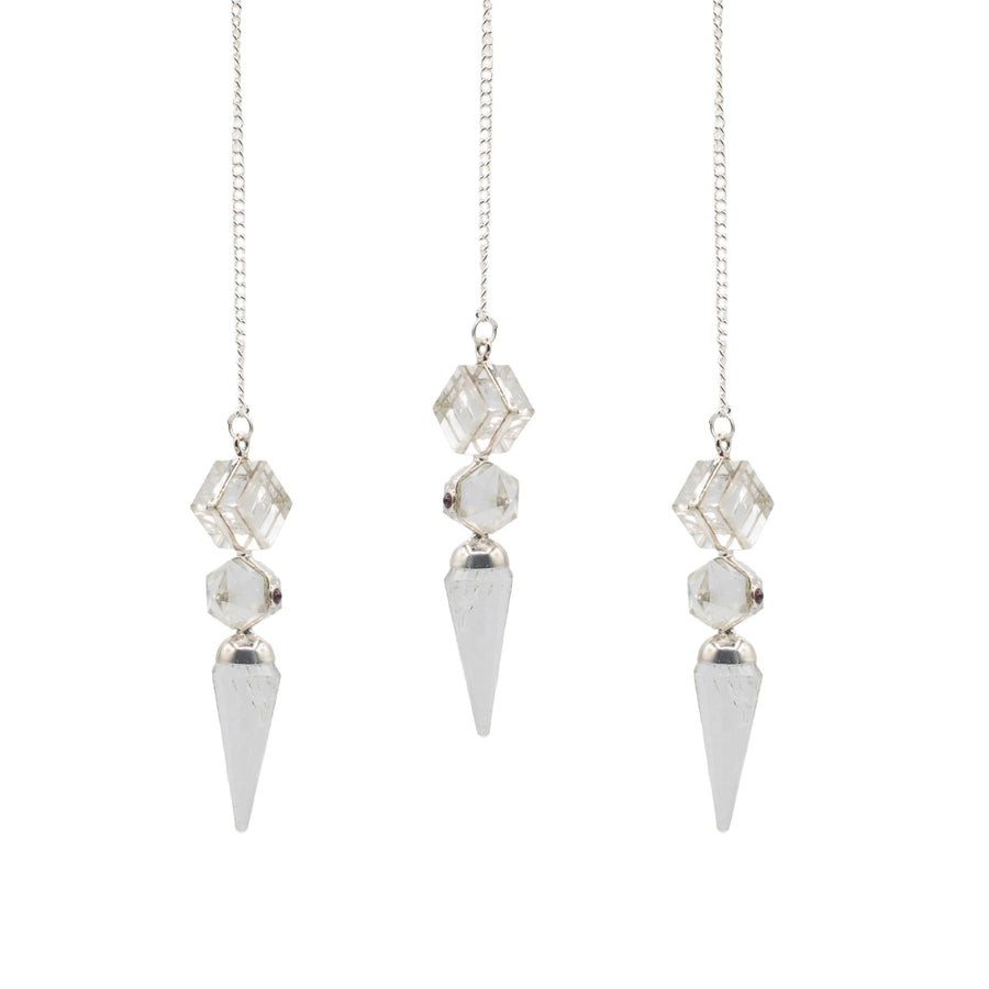 Pendule L’Architecte de la clarté — Trois pièces · Cristal de quartz