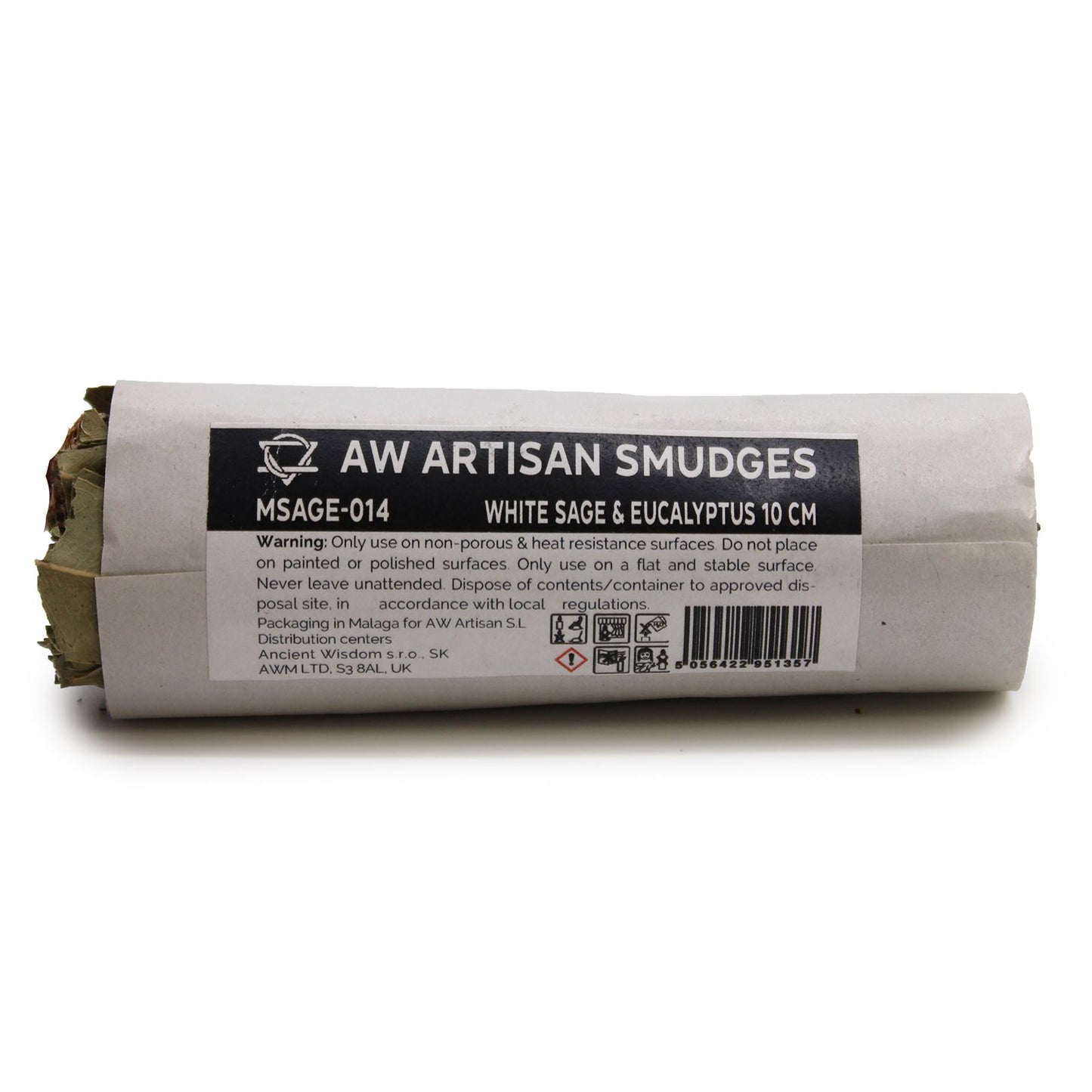 Fagot d’herbes — Sauge blanche & eucalyptus · 10 cm