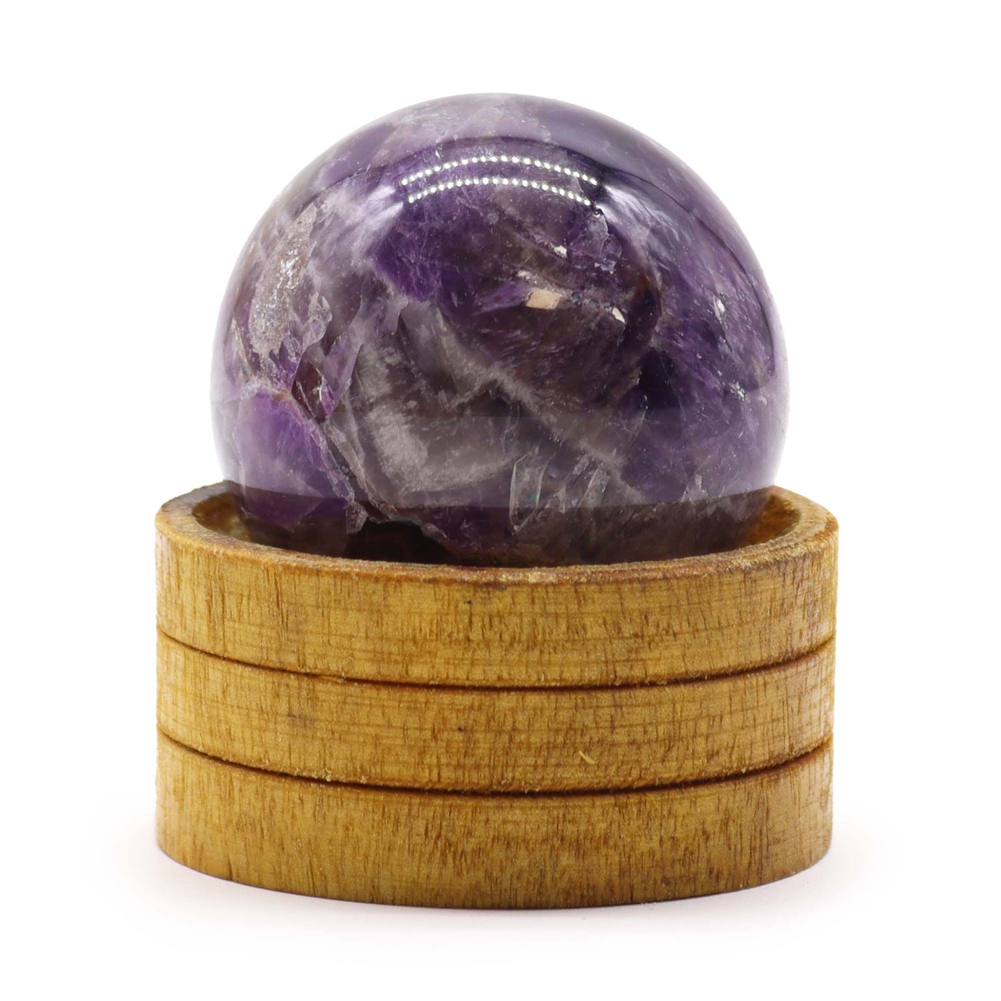 Sphère sur socle — Améthyste d’Afrique · 50 mm