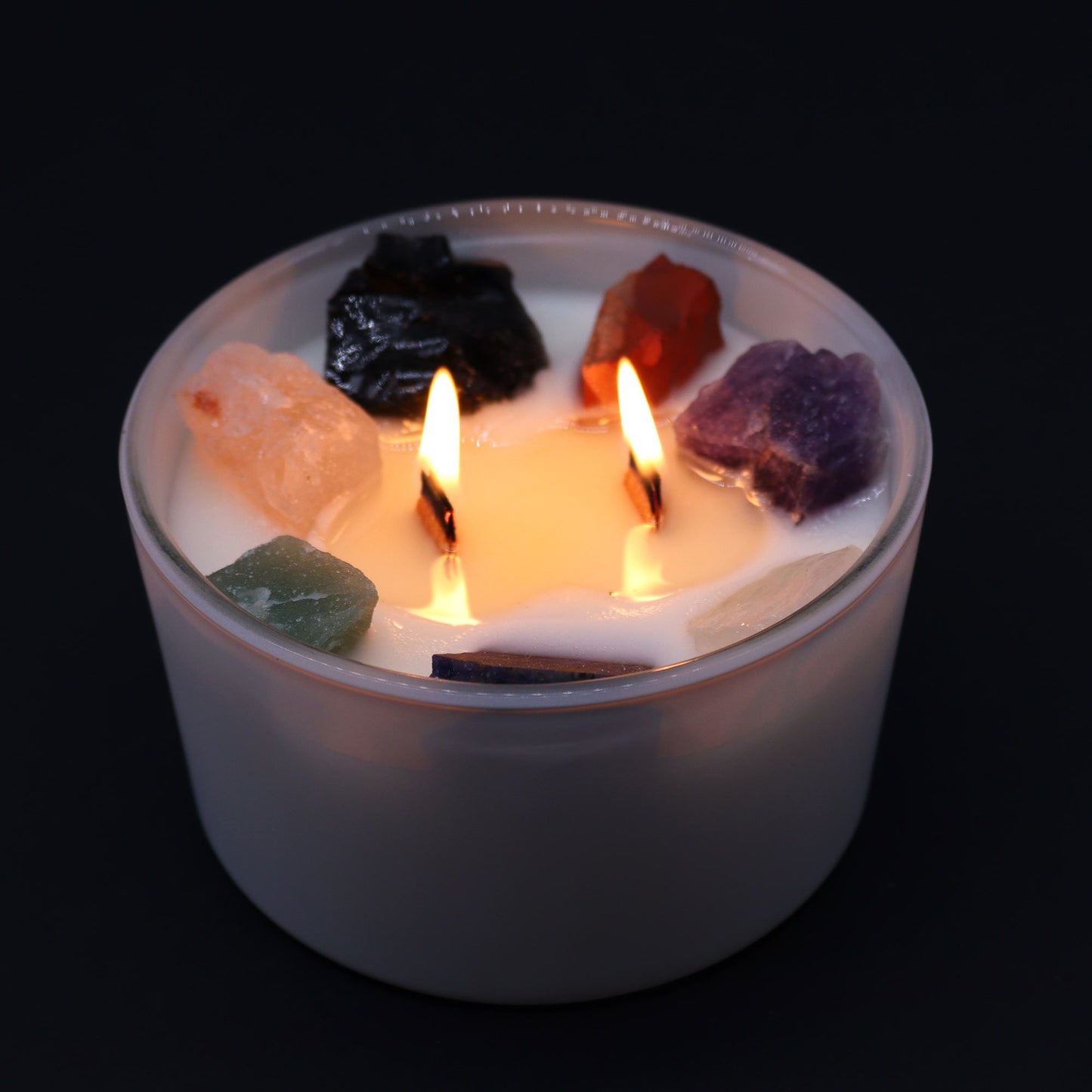 Bougies de cristal de chakra — Sept chakras