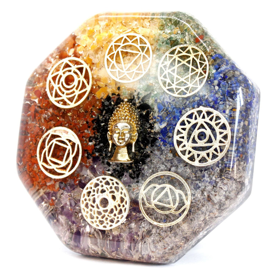 Orgonite de bureau — Bouddha chakra · Grand format