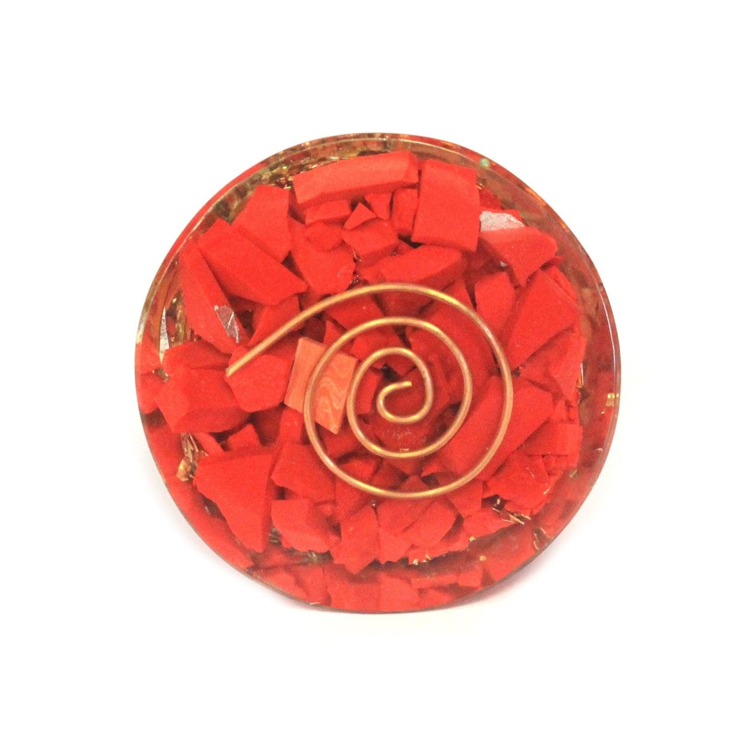 Cône d’orgonite — Éclats de pierres assorties · 80mm