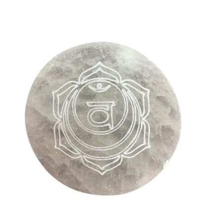 Jeu de 7 plaques de charge en sélénite — Chakras