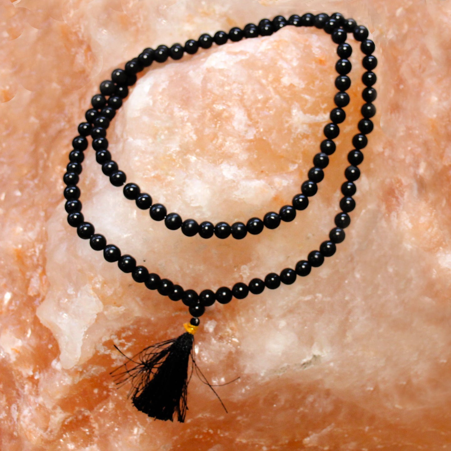 Mala 108 perles — Agate noire