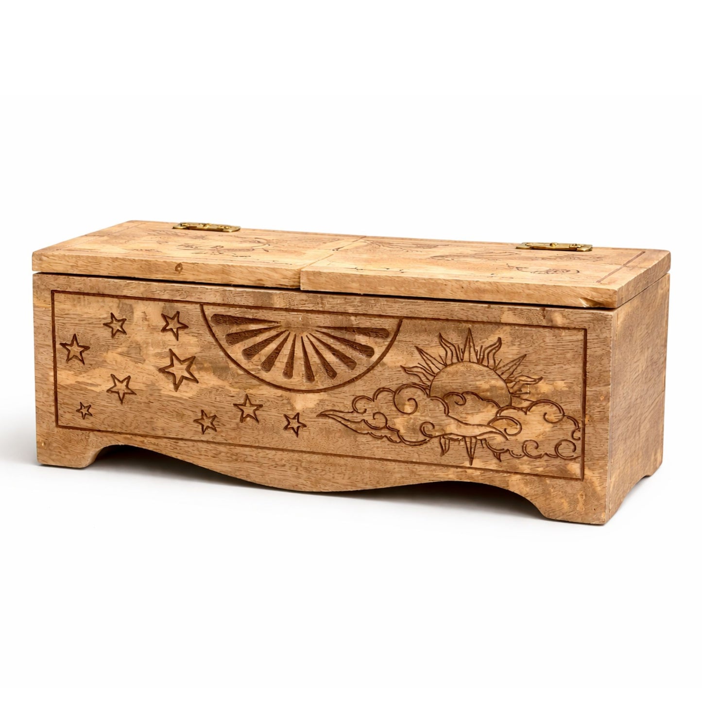 Coffret coulissant sculpté soleil & lune