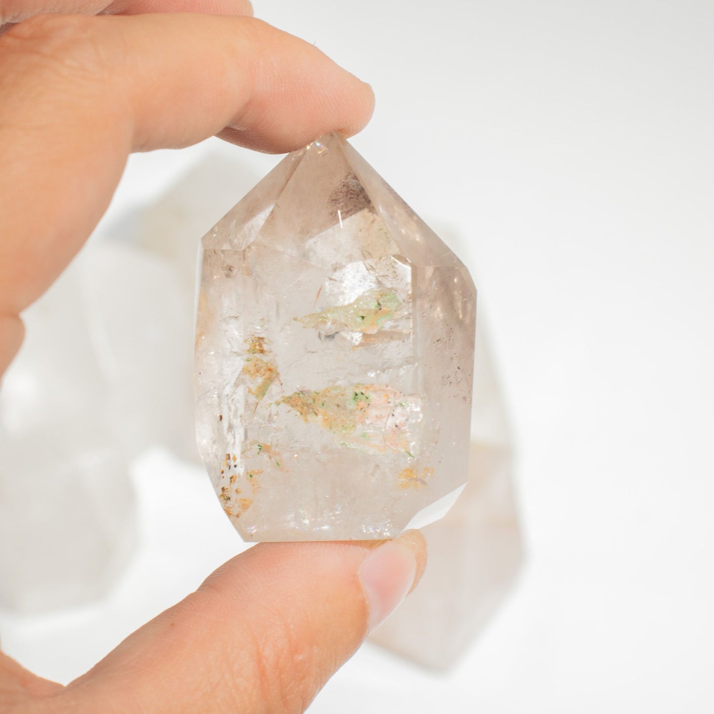 Pointe de gemme — Cristal de roche · 6 cm