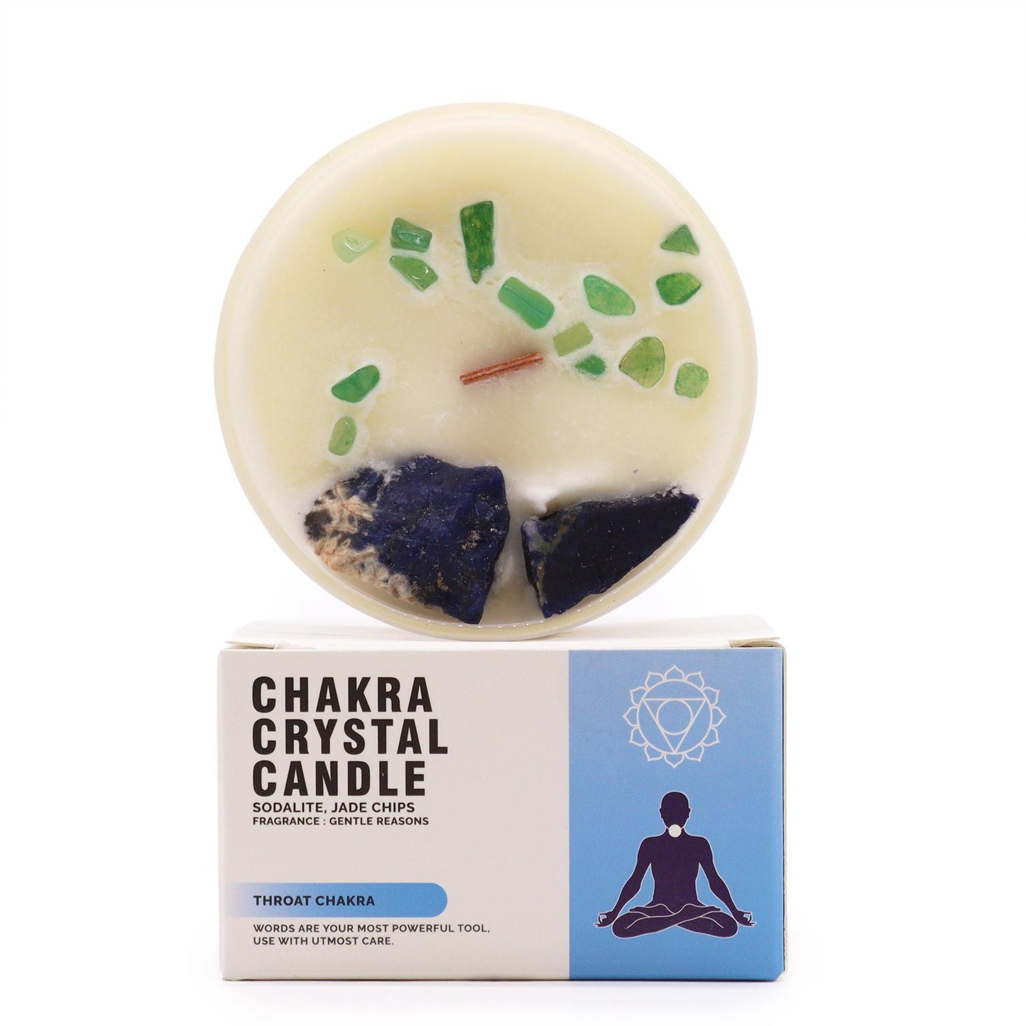 Bougies de cristal de chakra — Chakra de la gorge