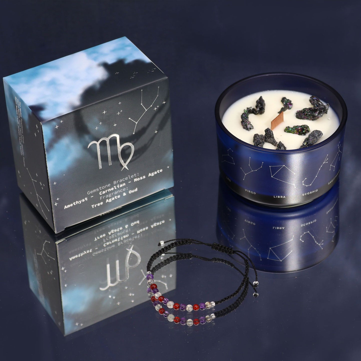 Bougie de cristal du zodiaque à bracelet — Vierge