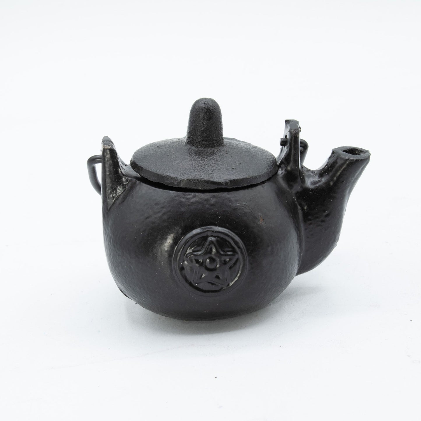 Bol chantant — Petit chaudron rituel de fonte en forme de pentacle