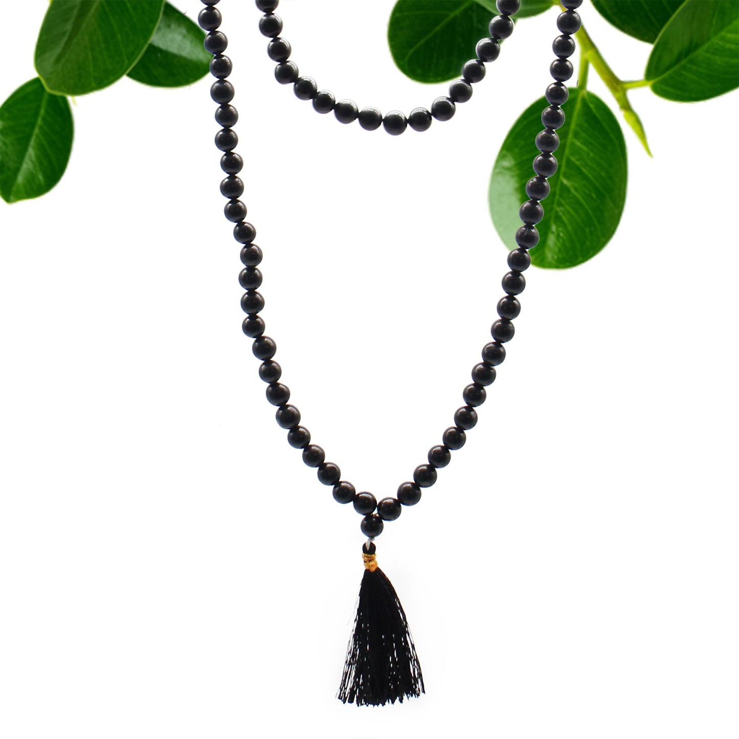 Mala 108 perles — Agate noire