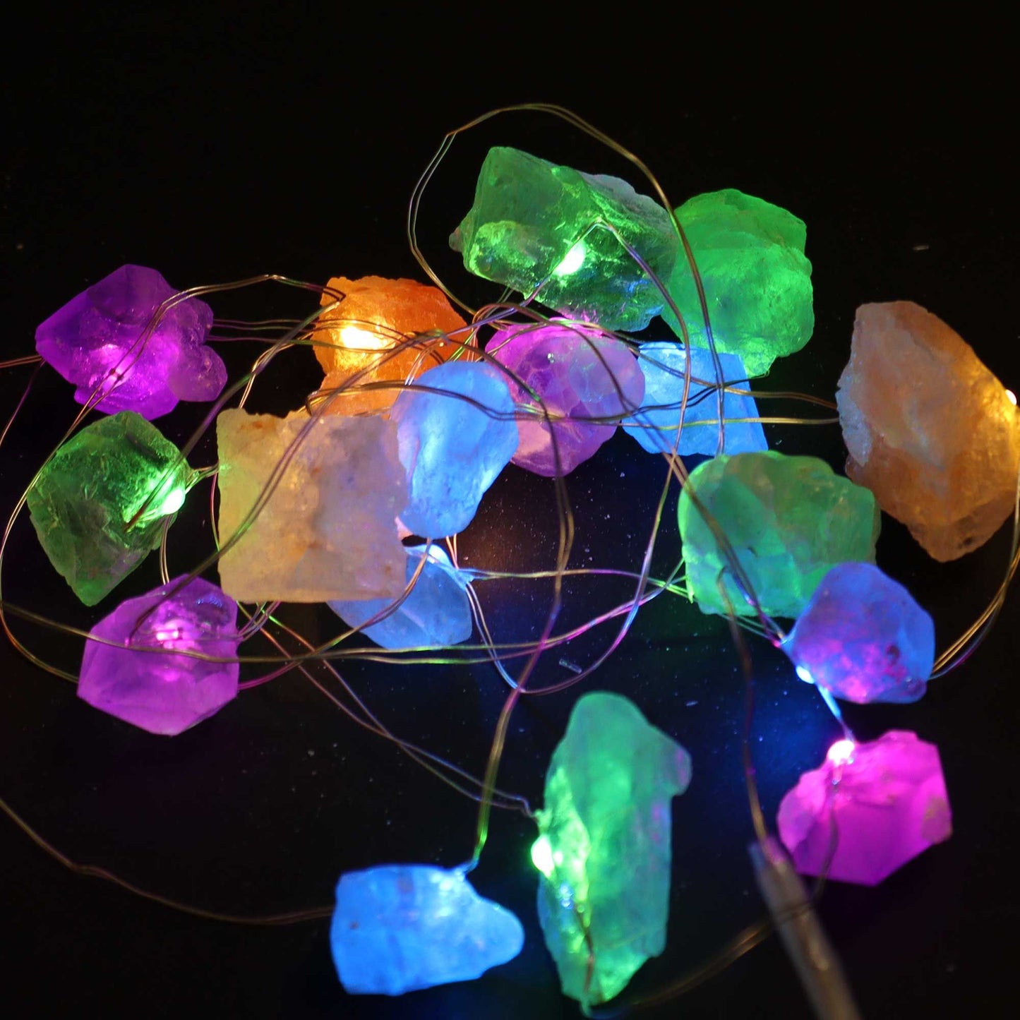 Guirlande lumineuse de gemmes — Pierres assorties