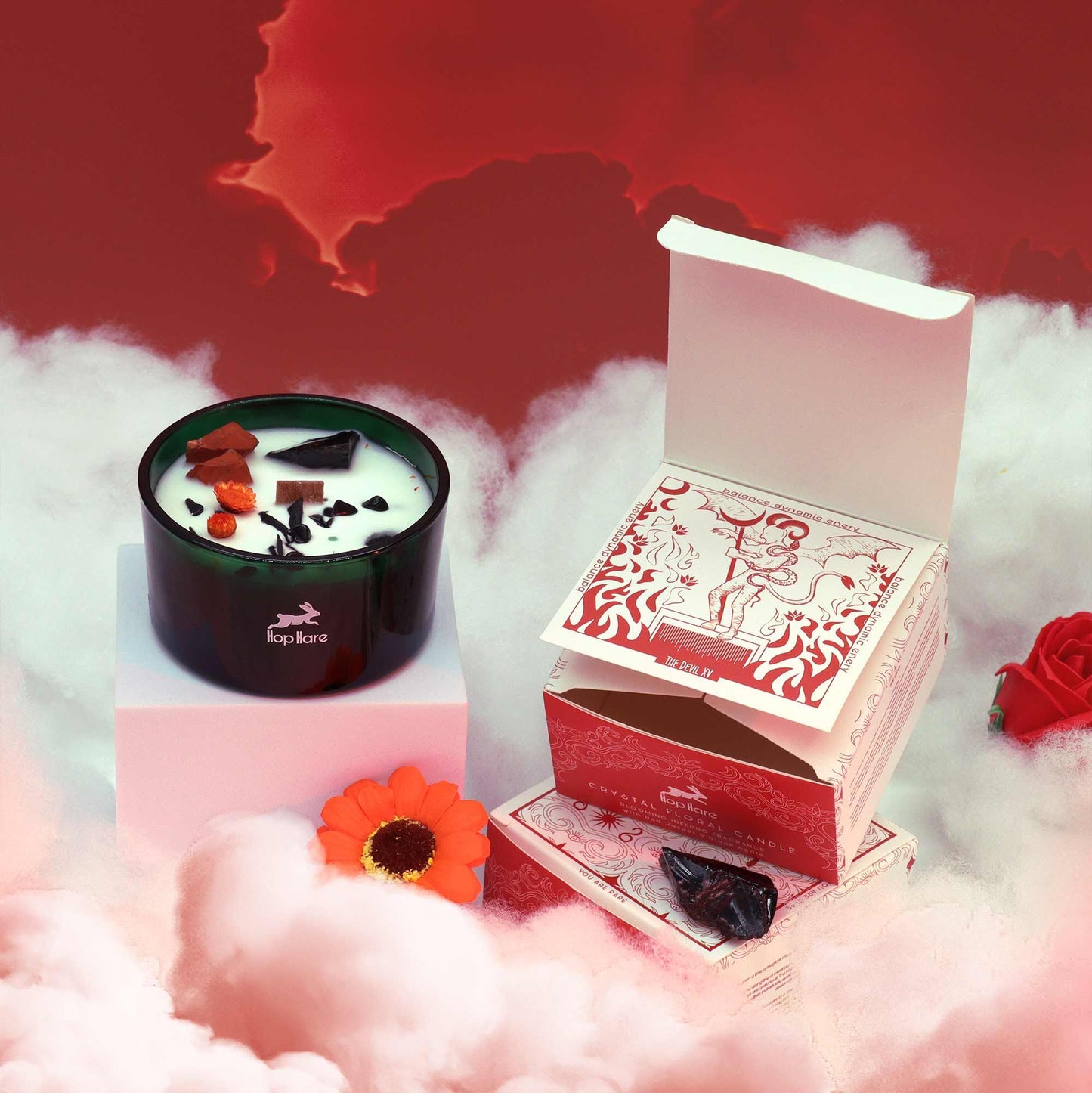 Bougie fleur magique de cristal — Le Diable
