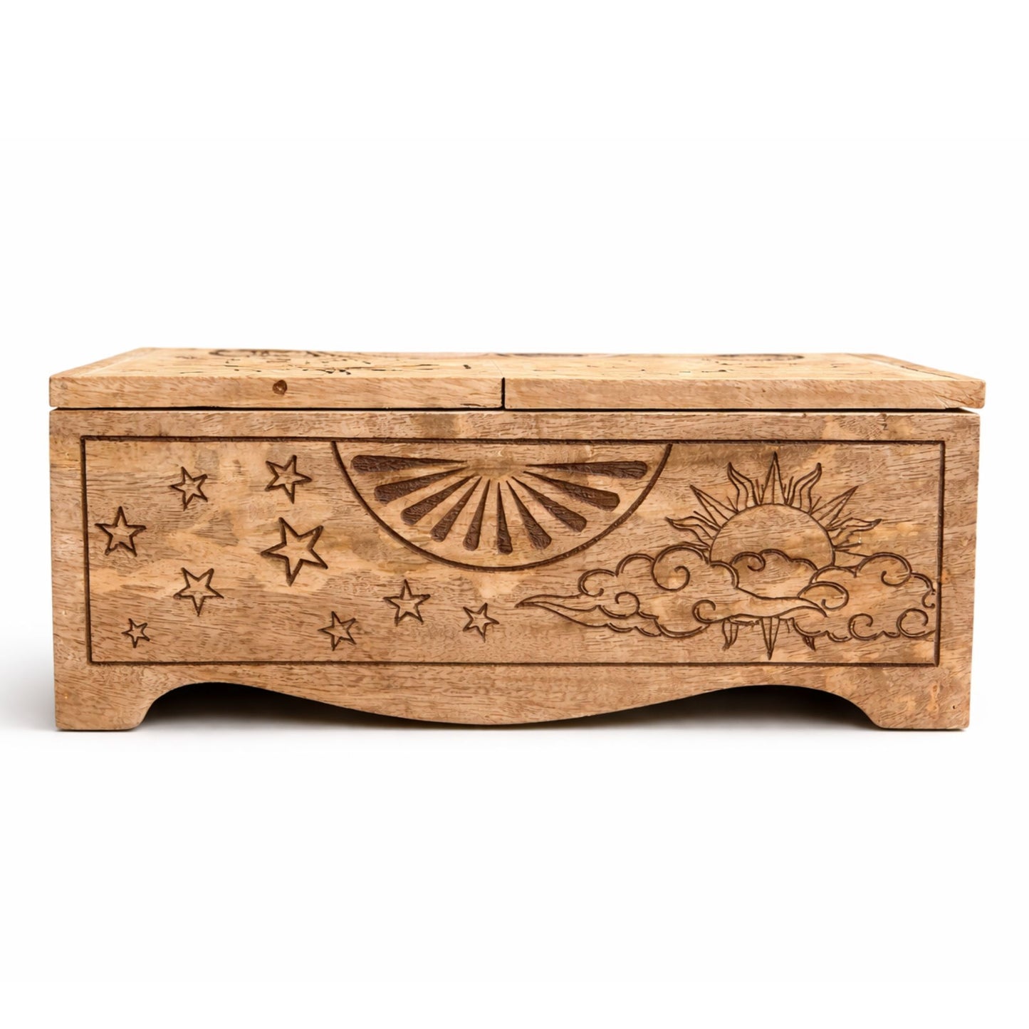 Coffret coulissant sculpté soleil & lune