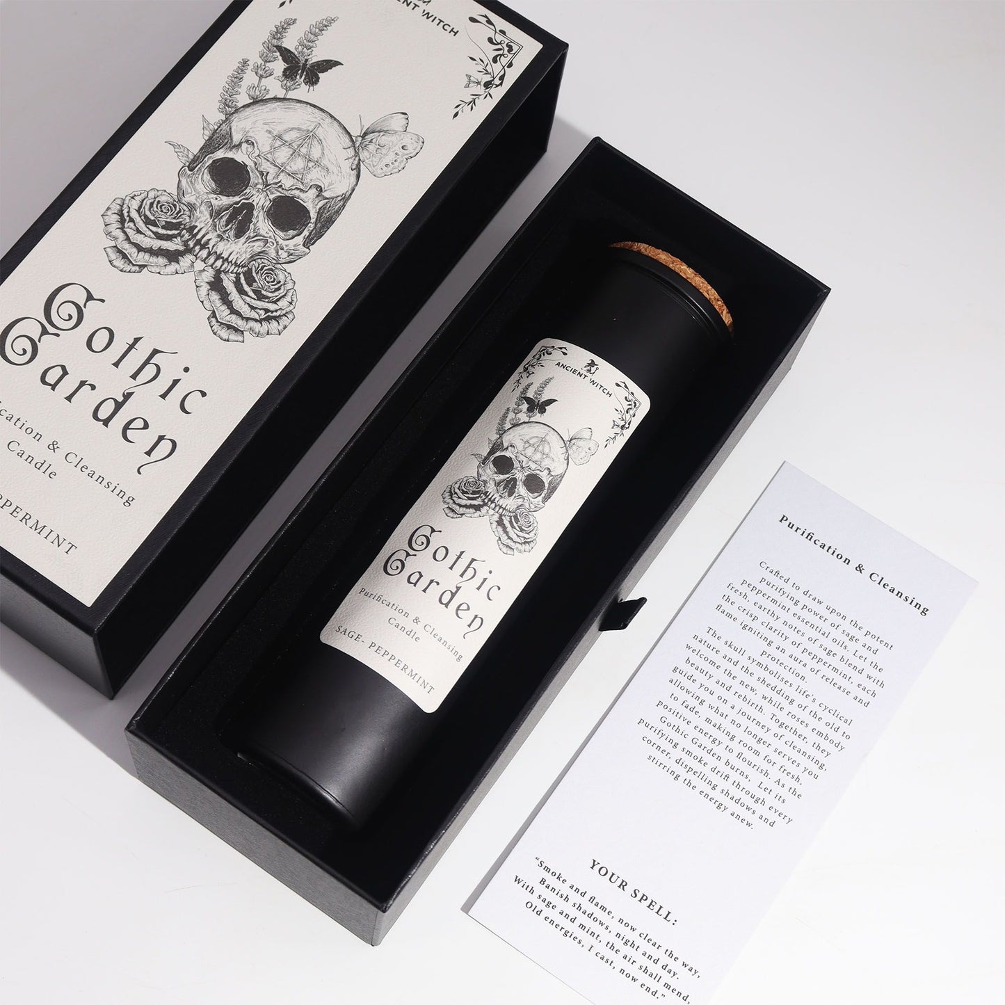 Bougies purificatrices de sorcières anciennes — Jardin gothique