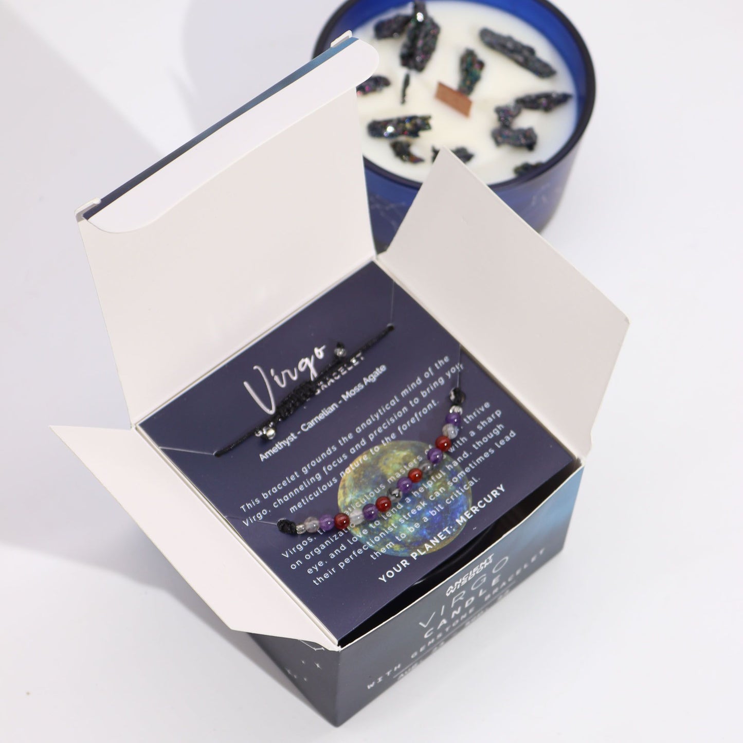 Bougie de cristal du zodiaque à bracelet — Vierge