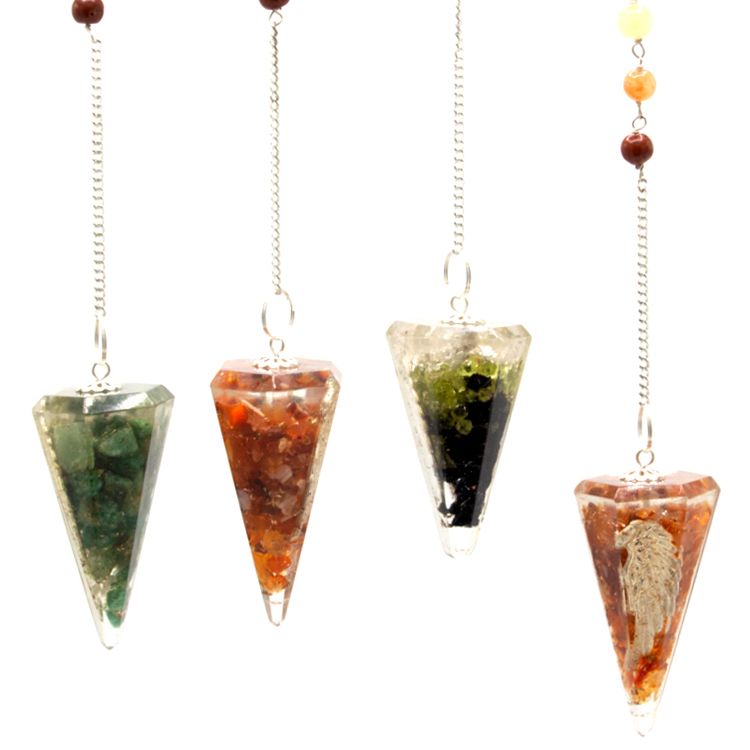 Pendule chakra d’orgonite — Aile d’ange