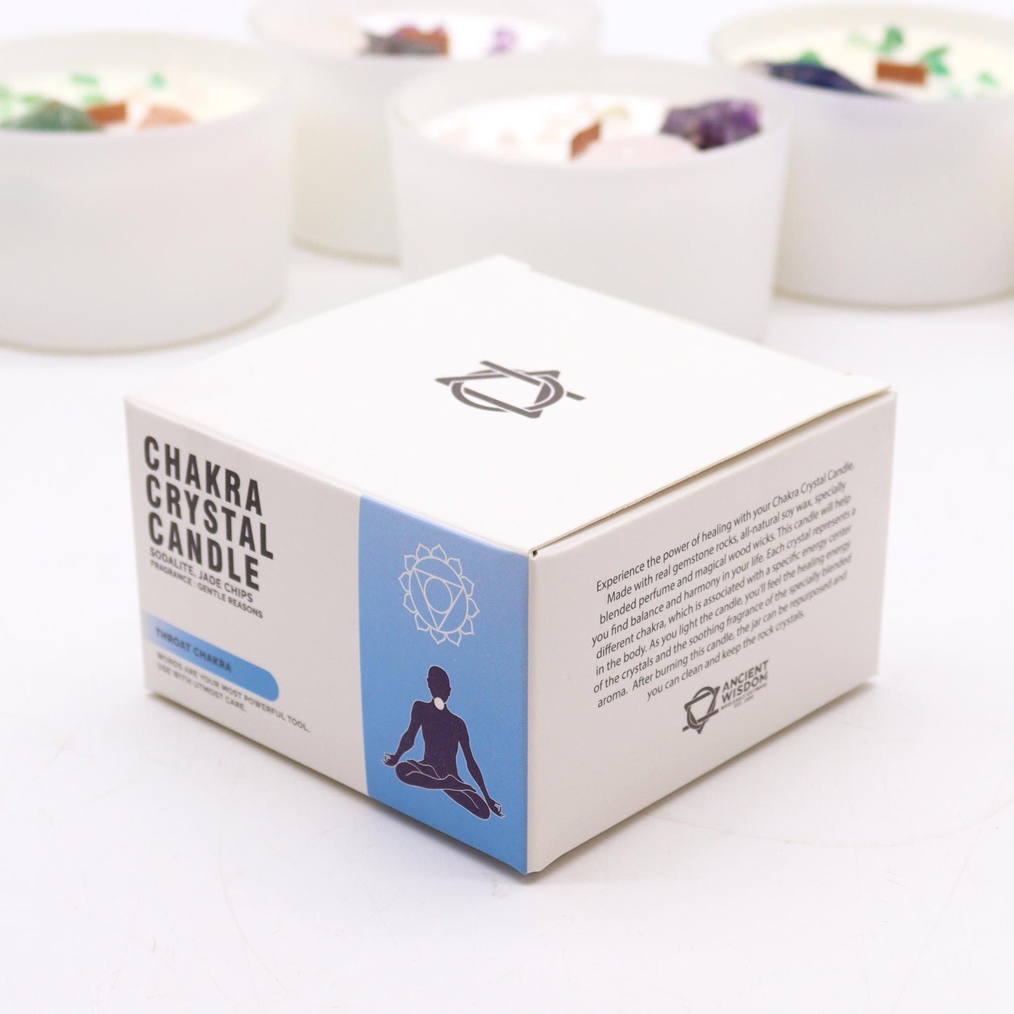Bougies de cristal de chakra — Chakra de la gorge