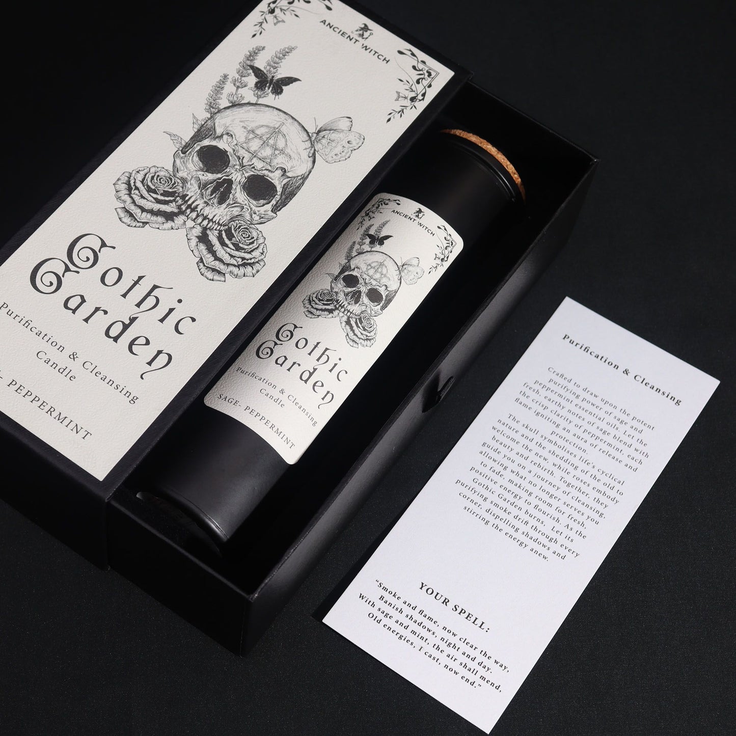 Bougies purificatrices de sorcières anciennes — Jardin gothique