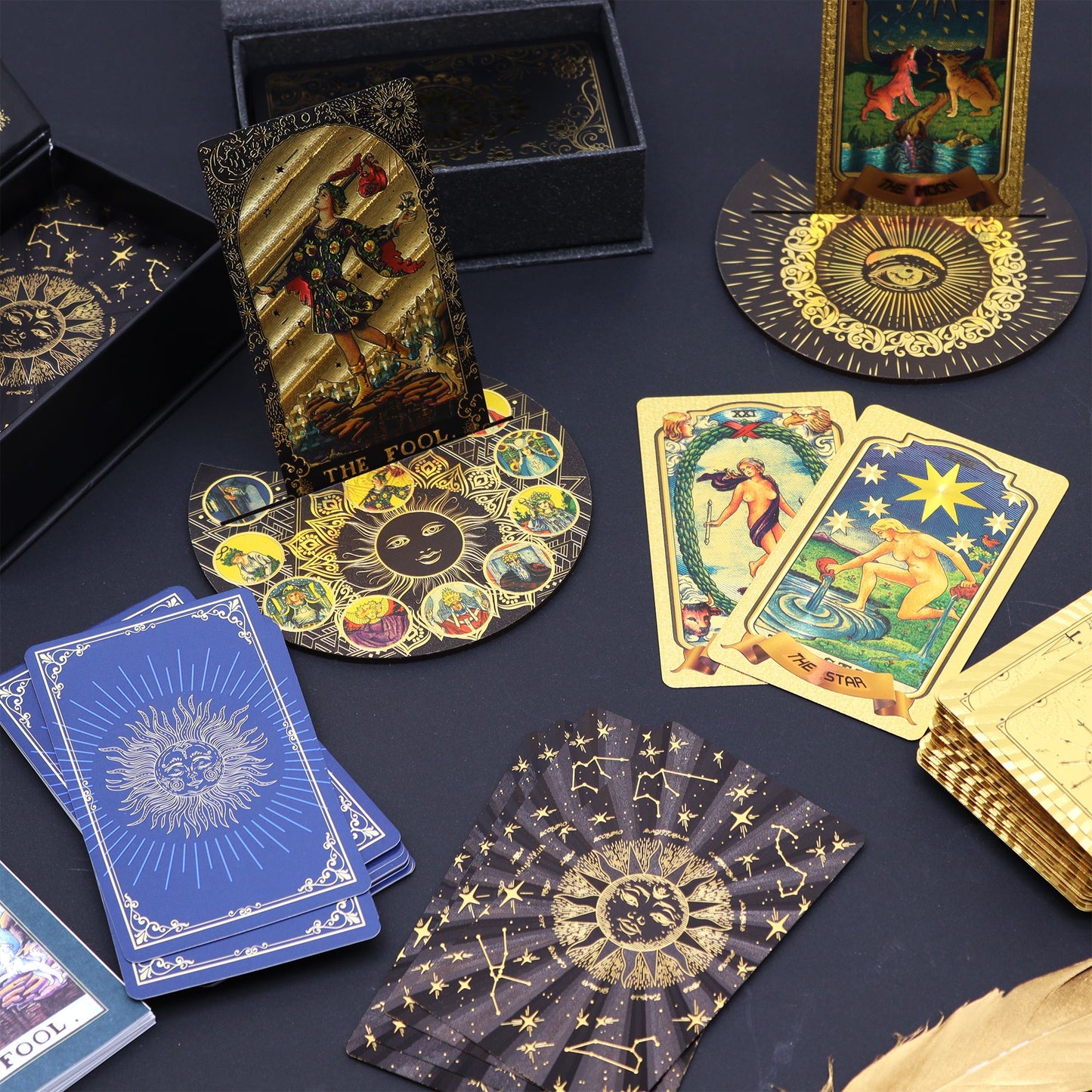 Jeu de tarot Waite à feuille d’argent