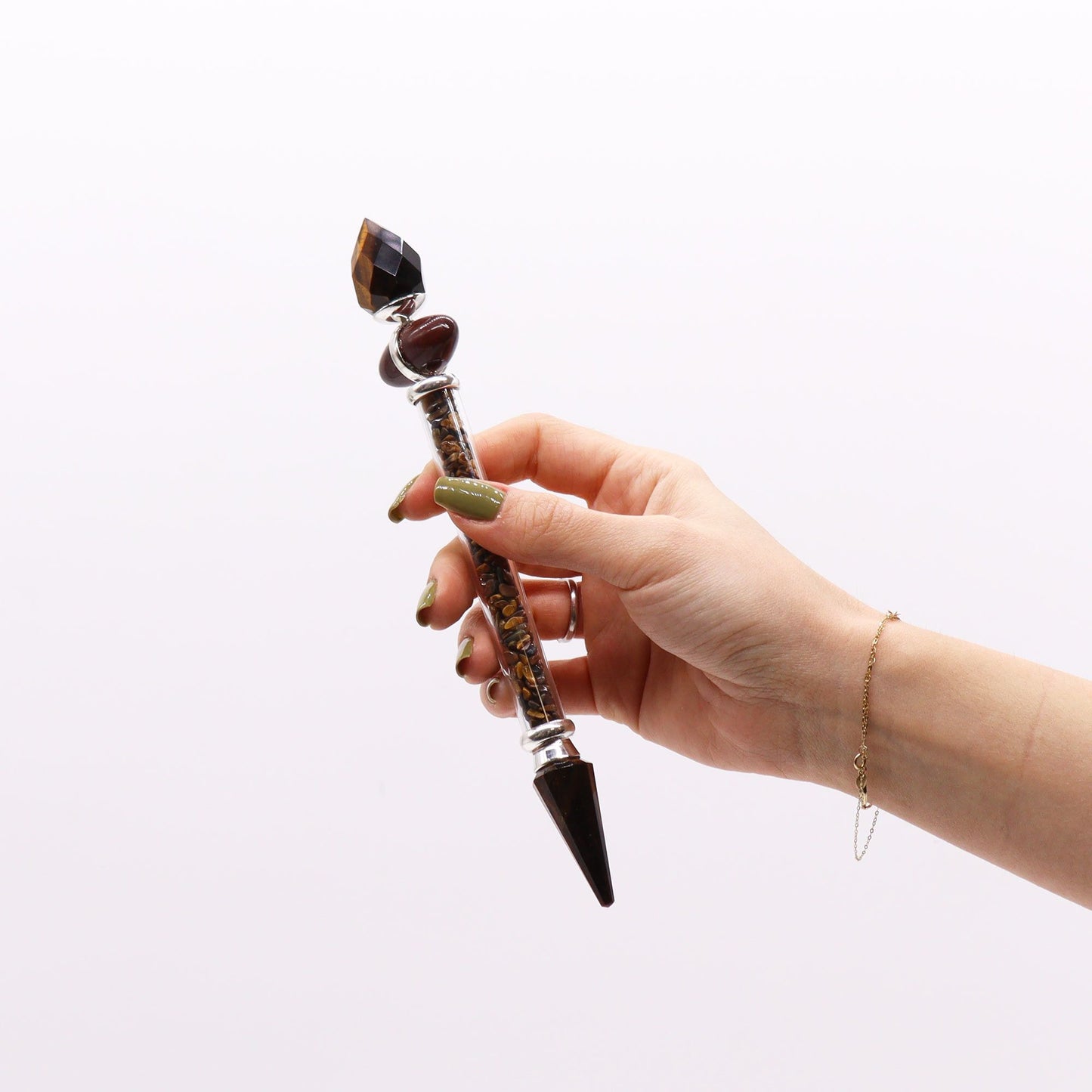 Baguette magique Shiva Lingam — Œil de tigre · Confiance