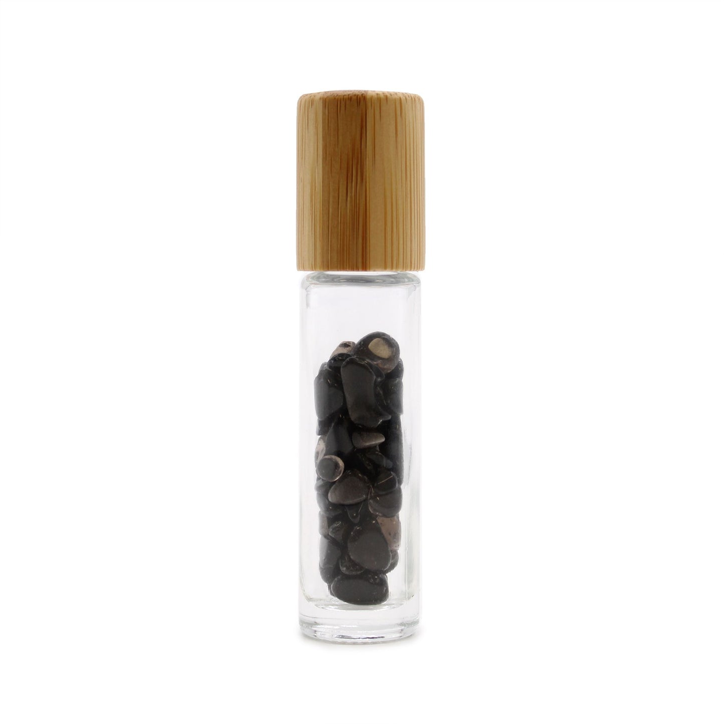 Roll-on à pierre naturelle — Tourmaline noire · Bouchon bois