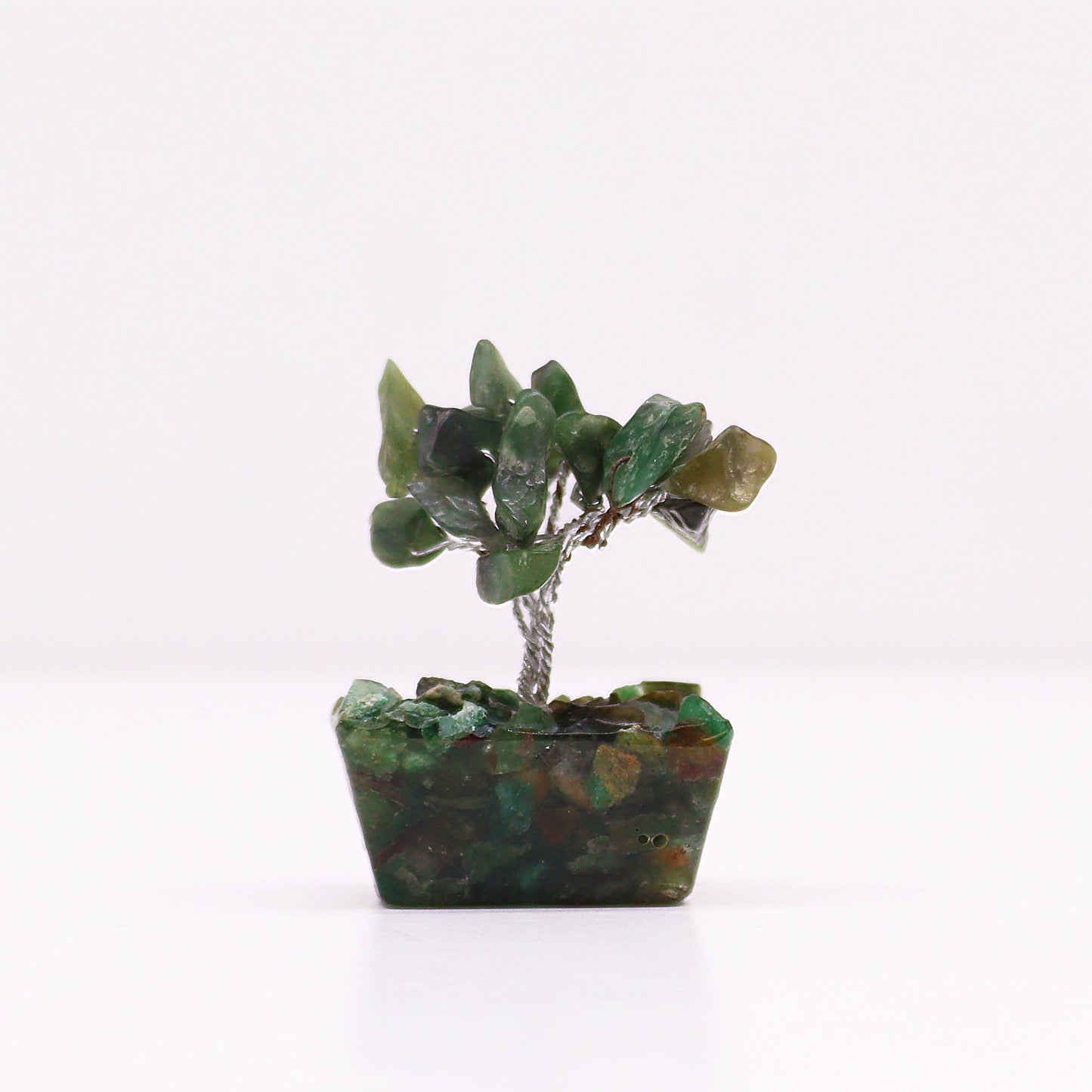 Mini arbre sur socle d’orgonite — Aventurine verte