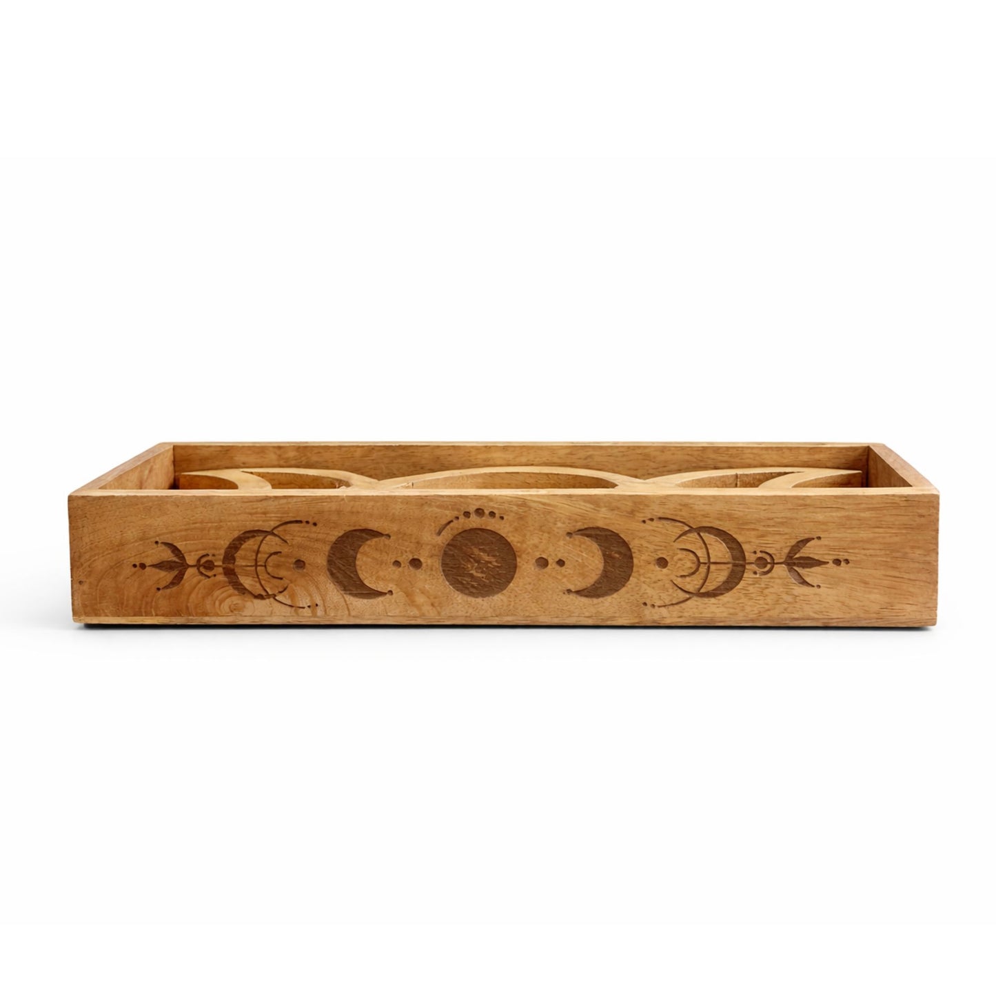 Coffret de rangement — Plateau de tarot à phase lunaire & socle pour cartes